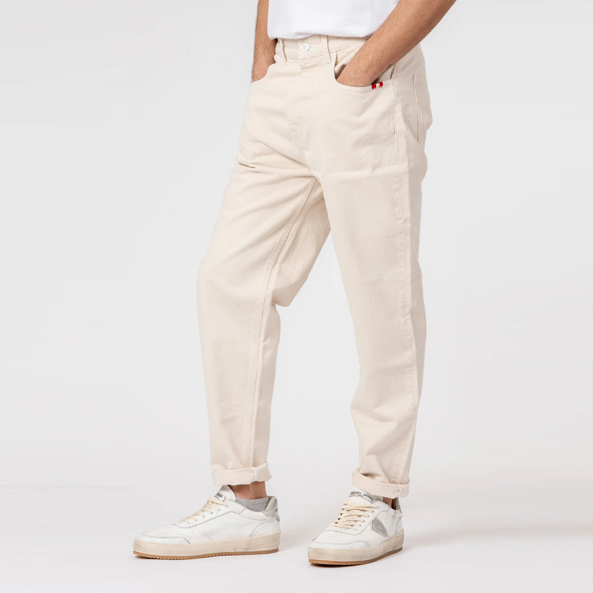 Amish Jeans Jeremiah Off White Denim Pants - AMU001P4520111 - Casual & Comfortable for Everyday Wear | Perfect for Work, Outings & Relaxing