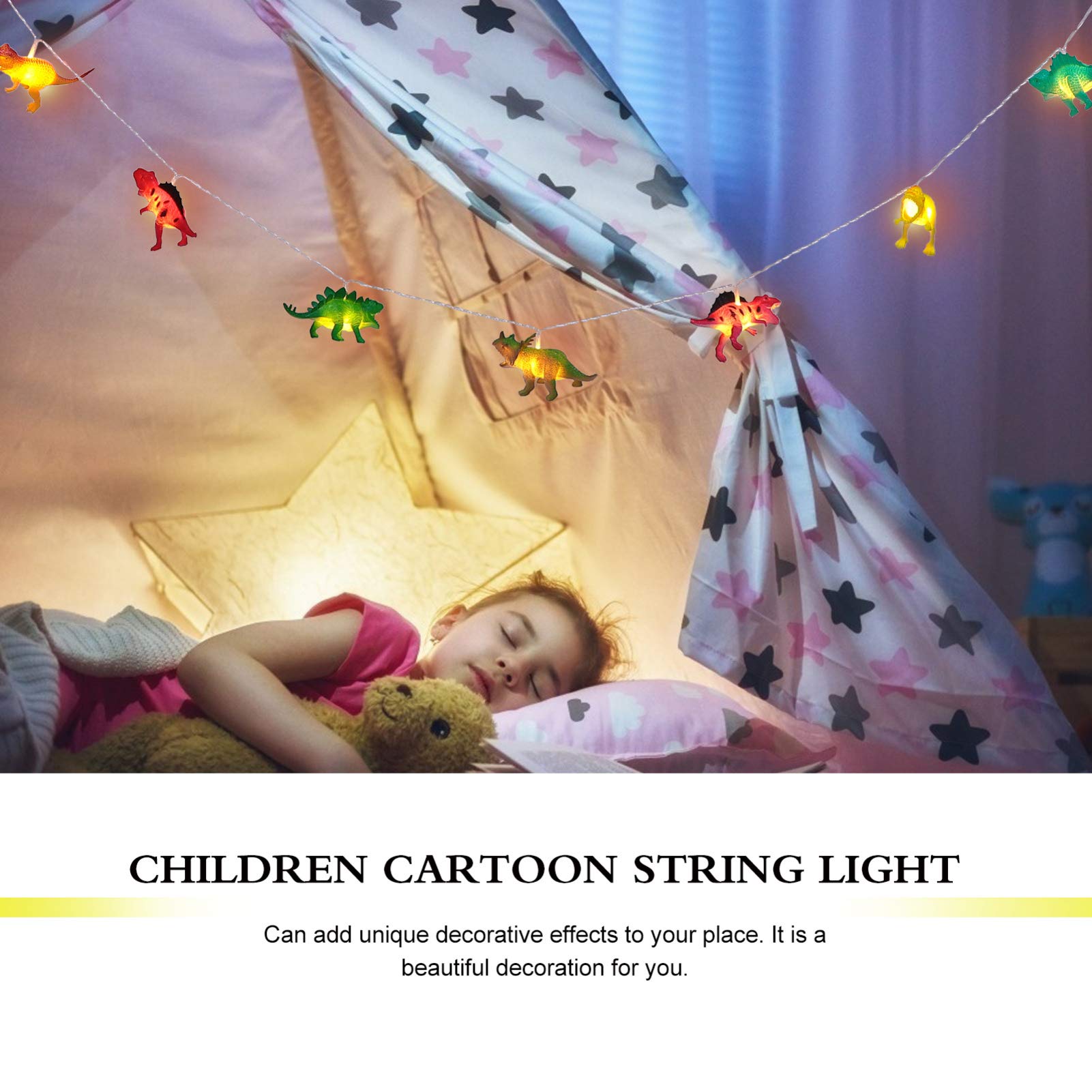 Dinosaur String Lights LED - 1 Set Dino Party Lights for Kids Room Decor, Bedroom, Nursery & Birthday Party Decoration | Waterproof Fairy Lights for Indoor/Outdoor Use