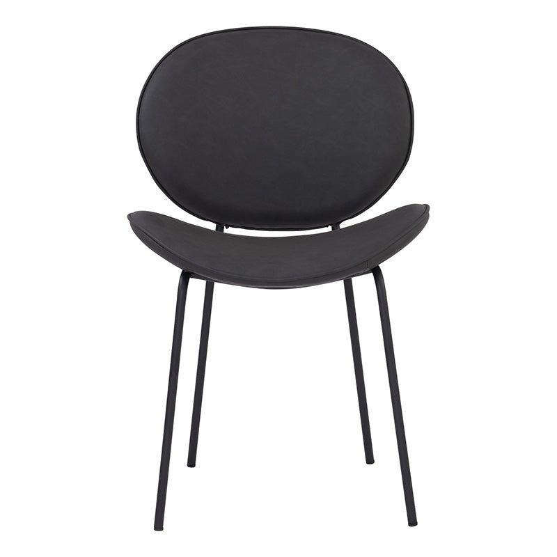 ORMER Modern Dining Chair - Titanium Finish | Comfortable & Stylish for Kitchen, Dining Room, or Home Office | Durable & Elegant Seating Solution