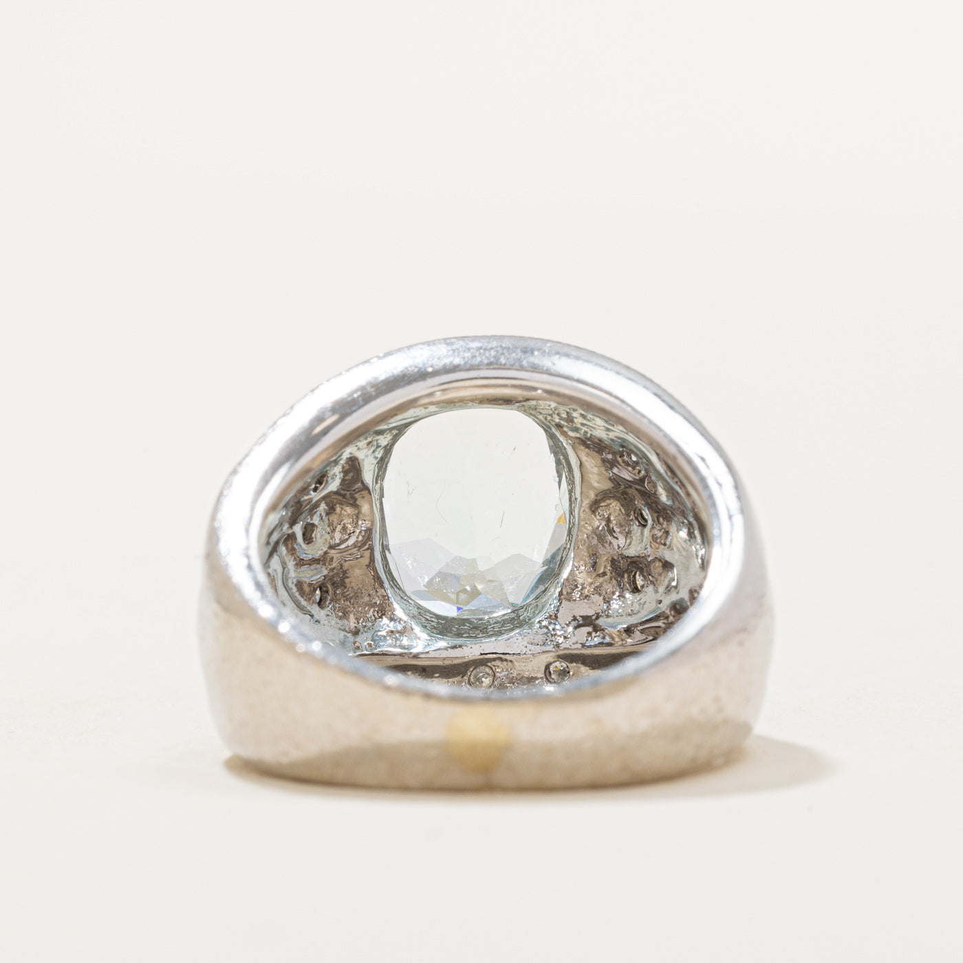 3.00ct Aquamarine & 0.16ct Diamond Cocktail Ring - Size 5 | Elegant Statement Jewelry for Evening Parties, Weddings & Special Occasions