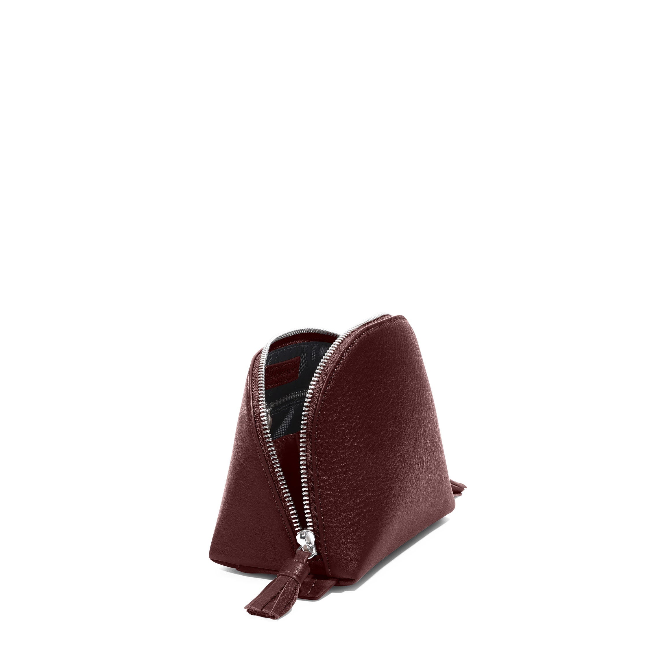 Medium Clamshell Makeup Bag Bordeaux - Waterproof Cosmetic Organizer for Travel, Gym & Daily Essentials | Perfect for Makeup Brushes, Toiletries & Jewelry Storage