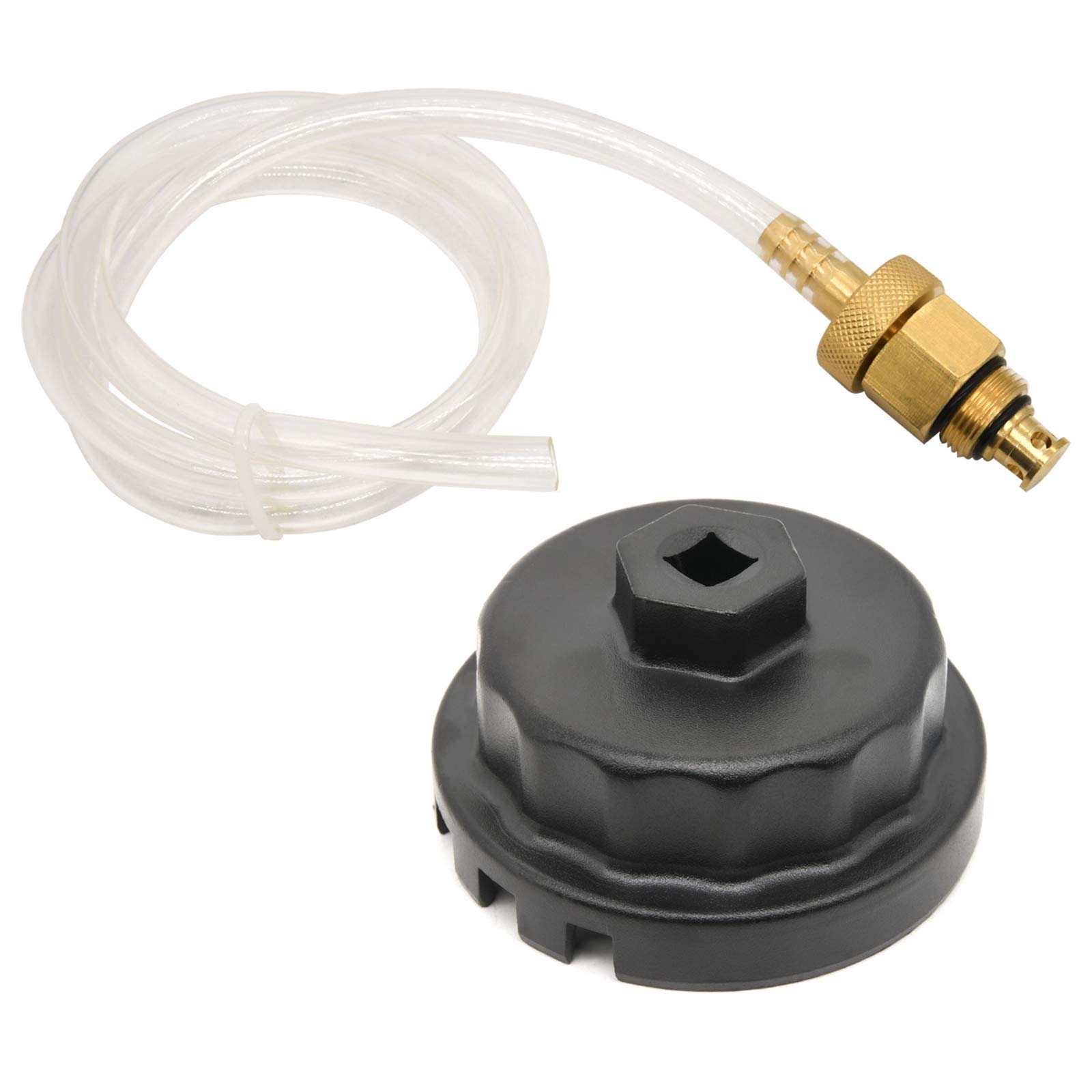 64mm Oil Filter Wrench & Drain Tool Set - Compatible with Toyota Lexus Scion 2.0-5.7L Engines (Camry RAV4 Tacoma Highlander Sienna Tundra) - Cartridge Style Oil Filter Removal - Ideal for DIY Oil Changes & Automotive Maintenance