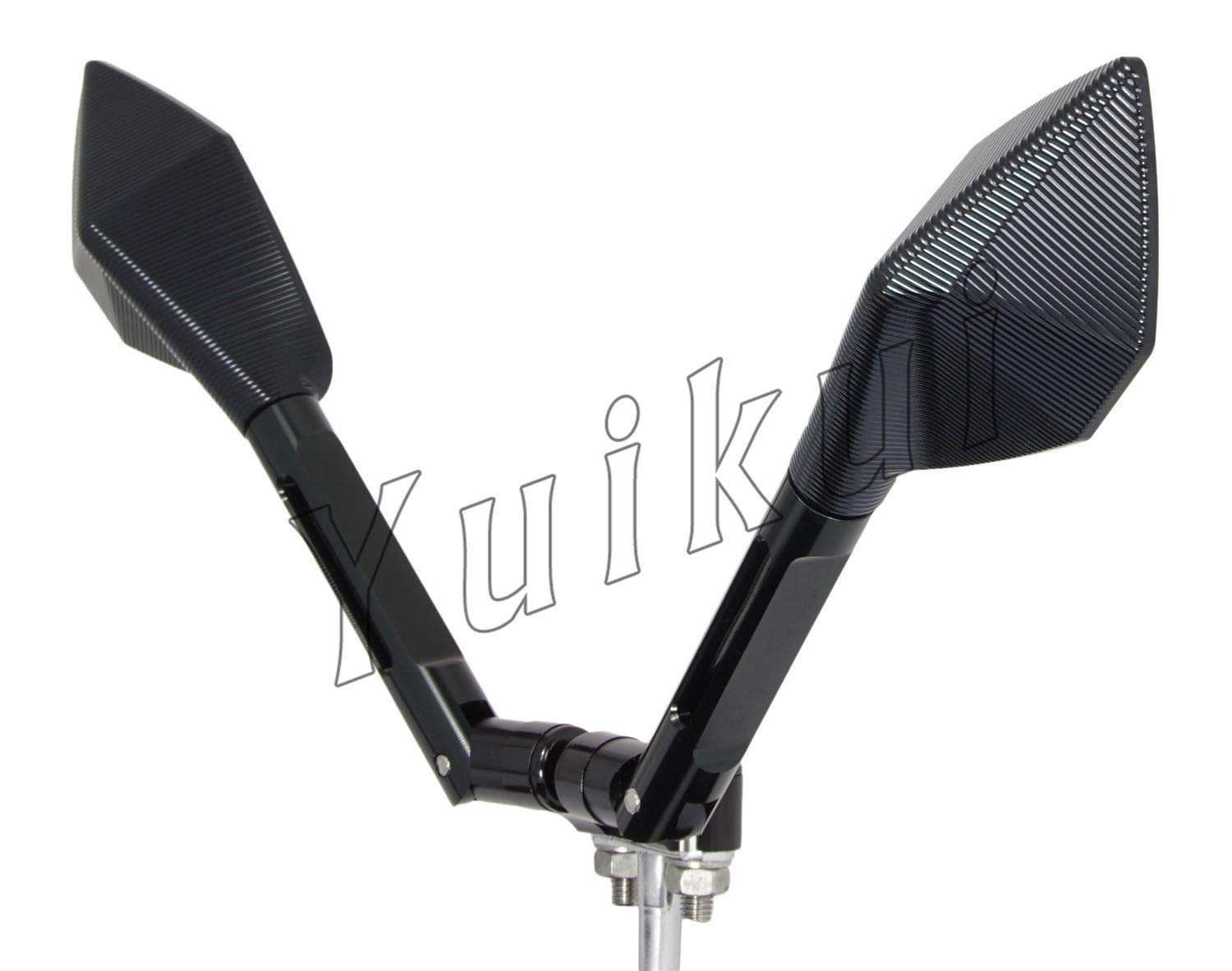Durable CNC Aluminum M8 M10 Universal Motorcycle Rearview Mirrors - Compatible with Ducati Monster, Hypermotard, Scrambler - Enhance Safety & Style for Street & Off-Road Riding