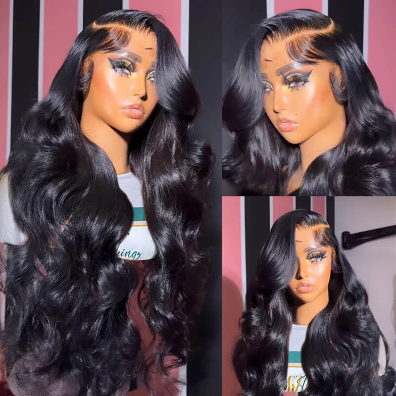 Eullair Glueless Loose Wave Human Hair Wig with HD Transparent Lace Frontal | Natural Curly Hairpiece for Women | Perfect for Daily Wear, Cosplay & Special Occasions