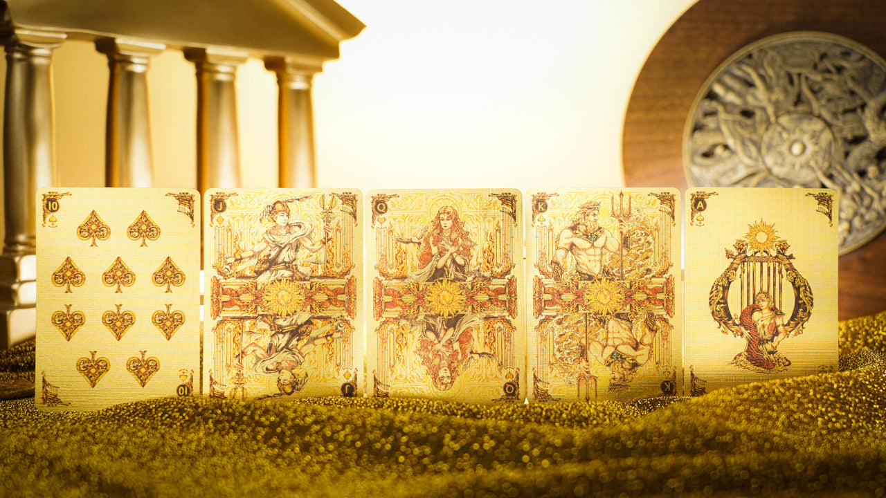 Premium Apollo Playing Cards Set - Luxury Walnut Wood Box Collection for Poker, Magic Tricks & Card Games - Perfect for Gifts, Collectors & Game Nights