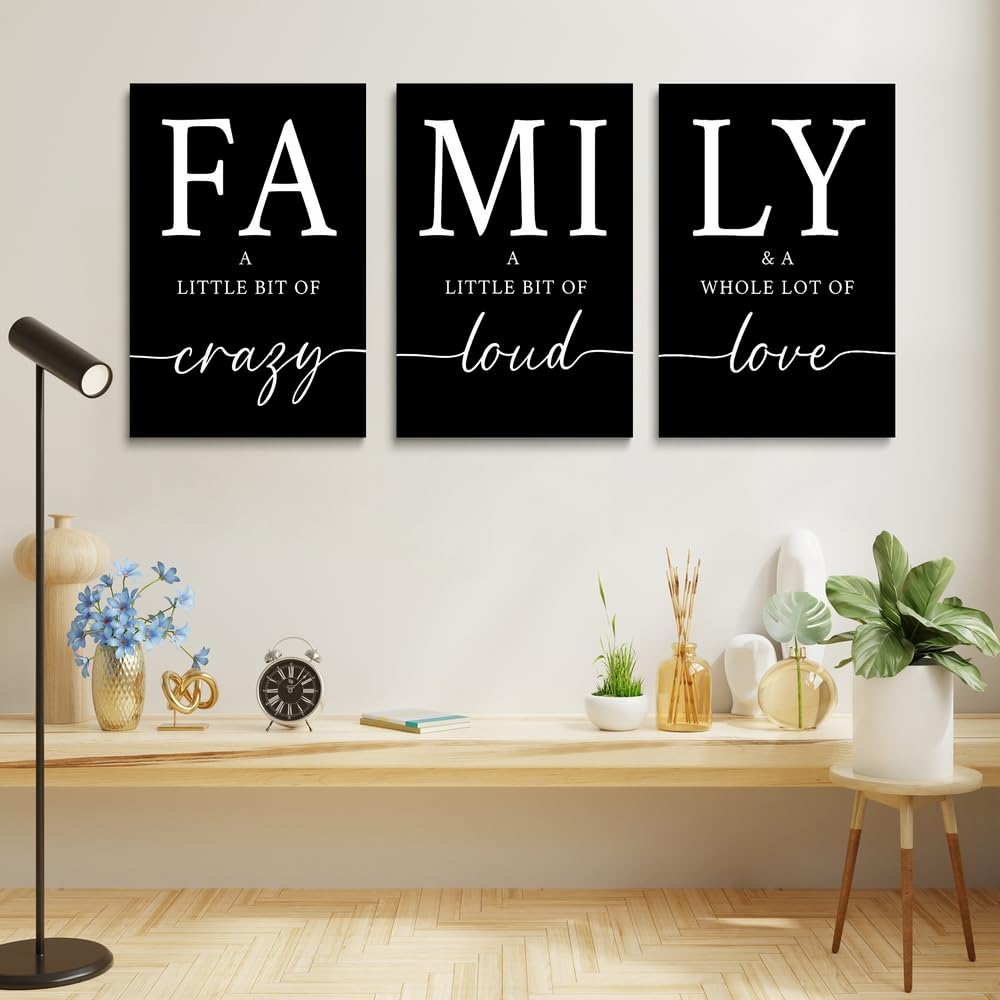 GUBIYU Black Wall Art Set of 3 - 16
