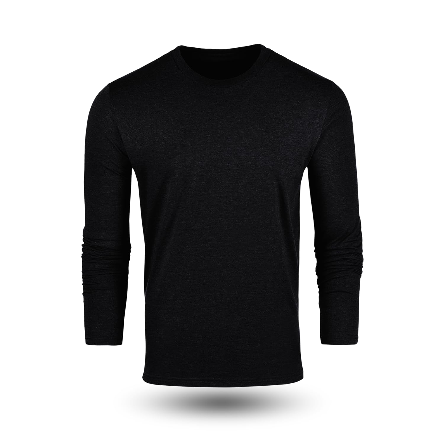 Men's Long Sleeve T-Shirt - Soft Premium Cotton Blend Classic Tee - Pre-Shrunk Fitted Comfort for Casual Wear & Layering | Office, Gym, Weekend Outfits