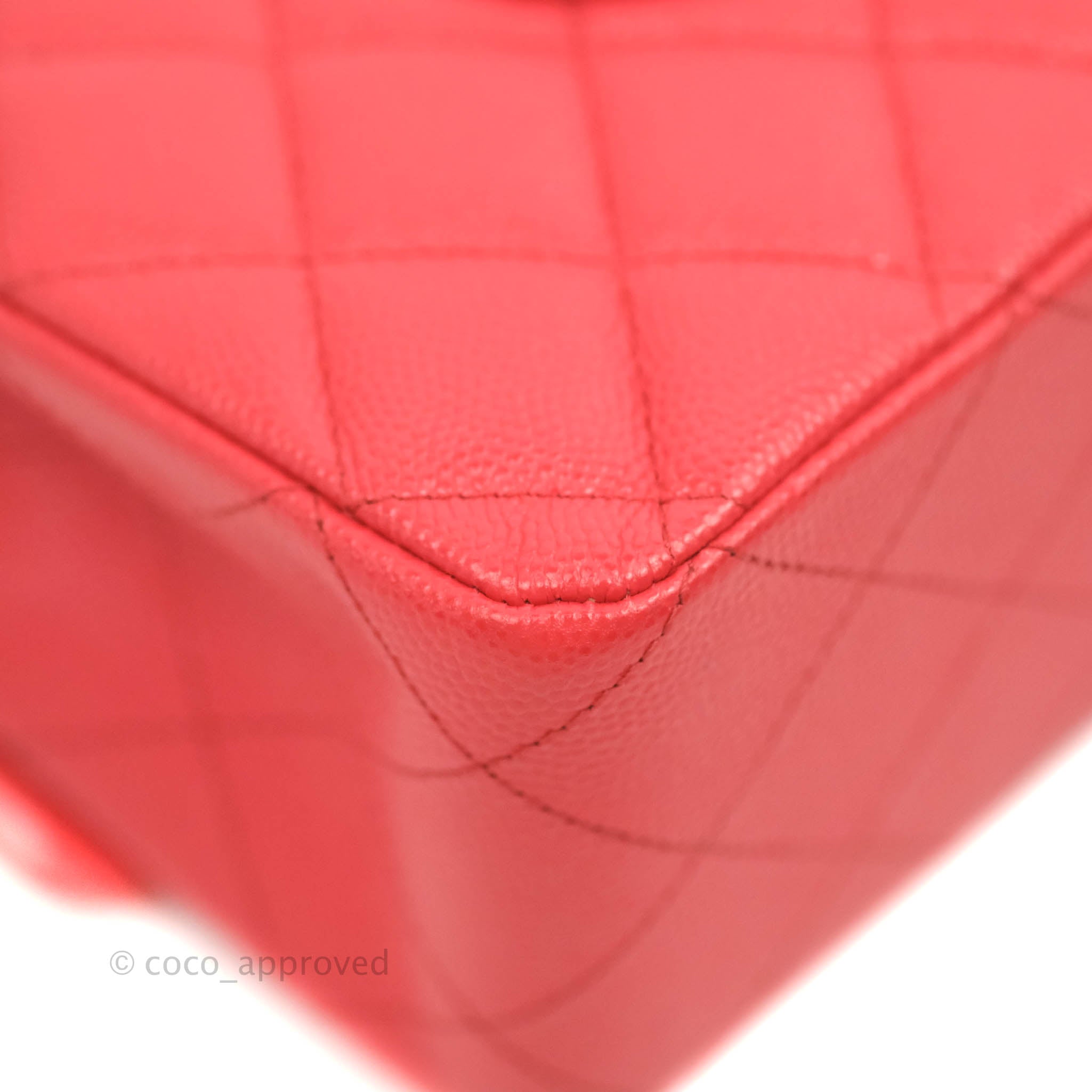 Chanel Classic Medium Double Flap Bag in Red Caviar Leather with Gold Hardware - Perfect for Evening Events & Luxury Fashion Accessories