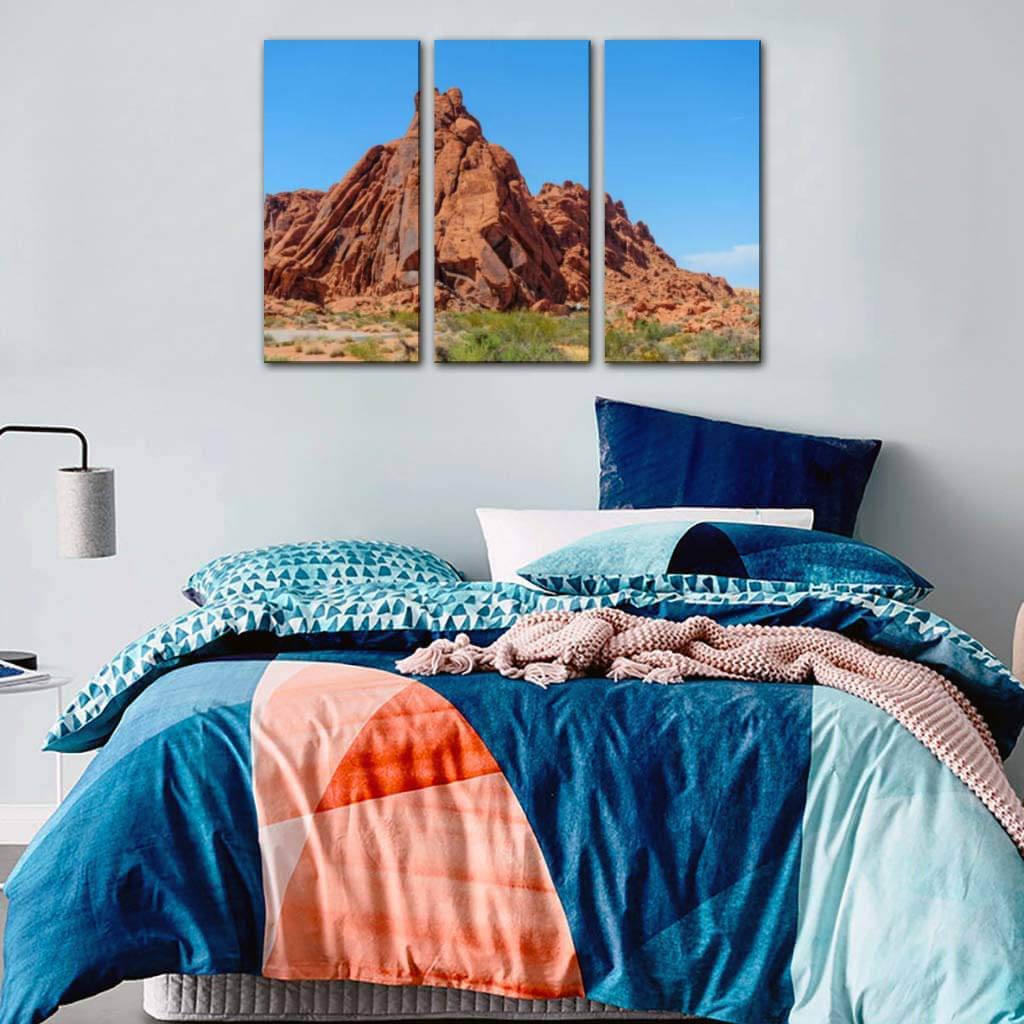 Vegas Landscape Canvas Wall Art - 3 Panels for Living Room & Bedroom