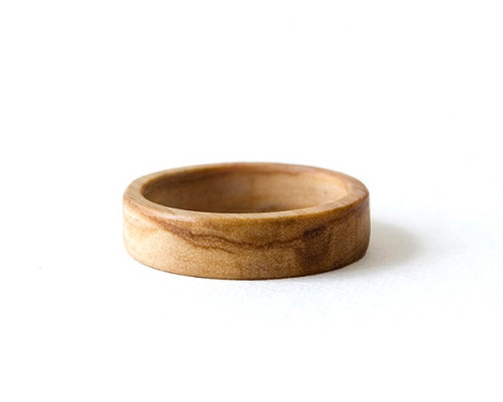 Handmade Olive Wood Wedding Band for Men & Women - Natural Wood Ring, Custom Engraved Personalized Jewelry - Perfect for Anniversaries, Engagements & Unique Gifts