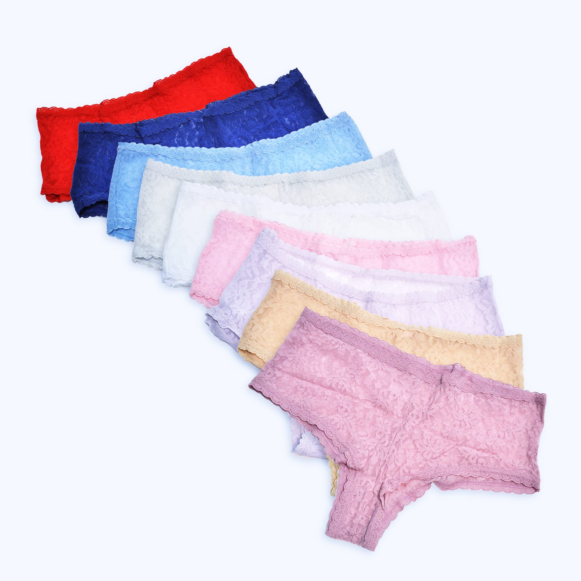 Sexy Women's Boyshorts - Lace Cheeky Underwear with Floral Design, Soft Stretch Lingerie for Comfort & Style | Perfect for Everyday Wear, Date Nights & Special Occasions