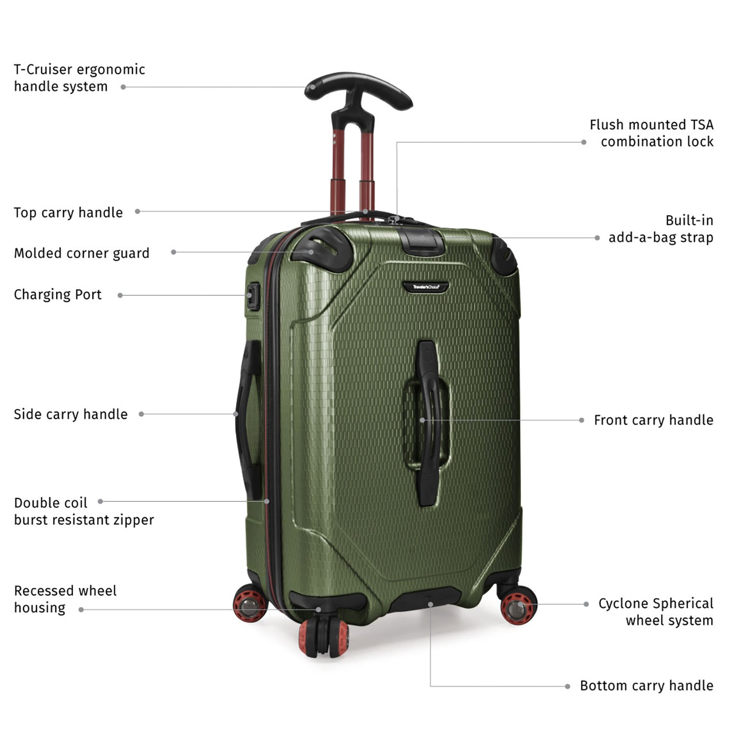 MaxPorter II Carry On Luggage - Lightweight Expandable Suitcase for Travel, Business & Weekend Trips - TSA Approved Spinner Wheels & Durable Polycarbonate Shell