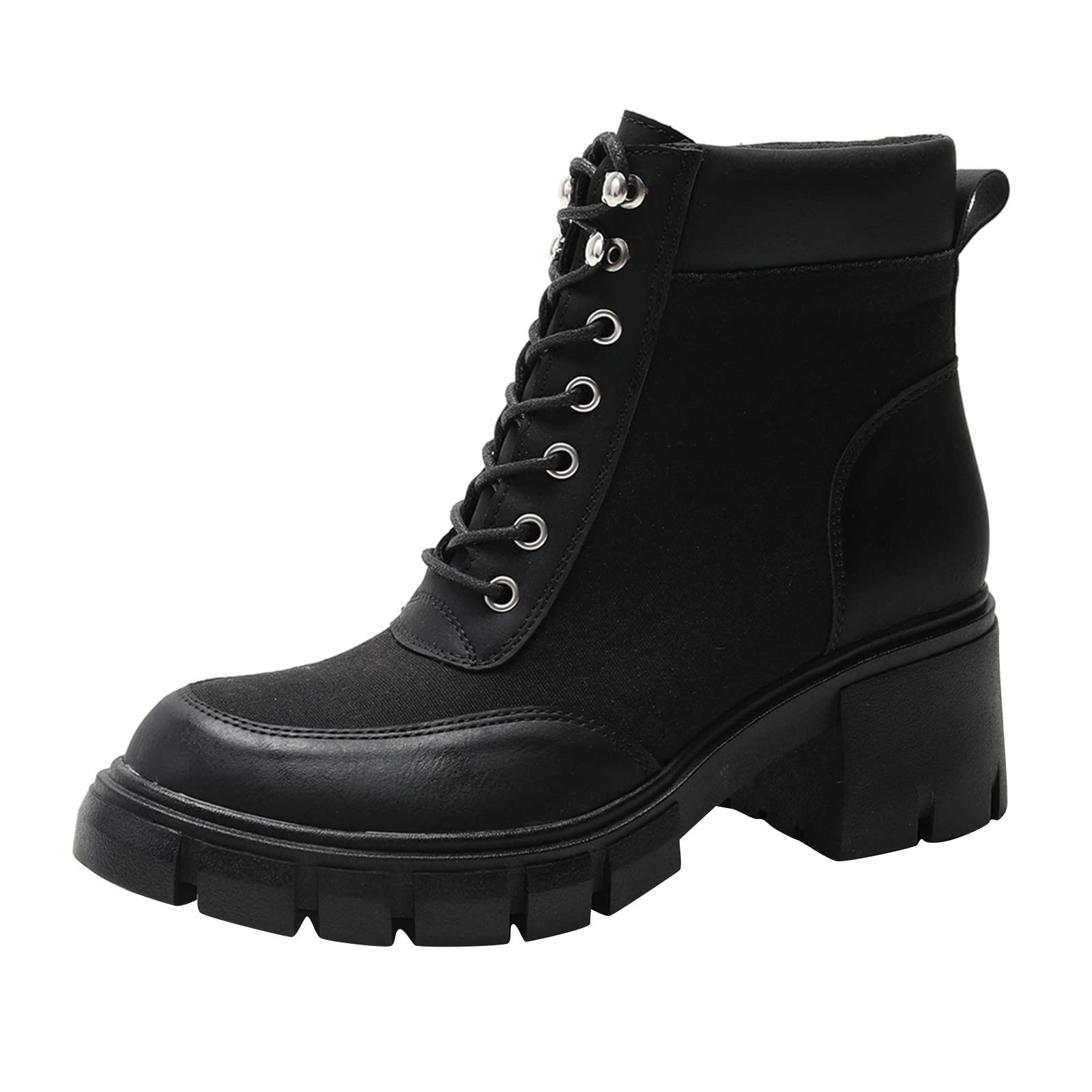 Women's Cowgirl Boots - Over The Knee Combat Hiking Motorcycle Boots with Classic Lace Up & Low Heel | Retro Western Style for Outdoor Adventures, Riding & Fashion