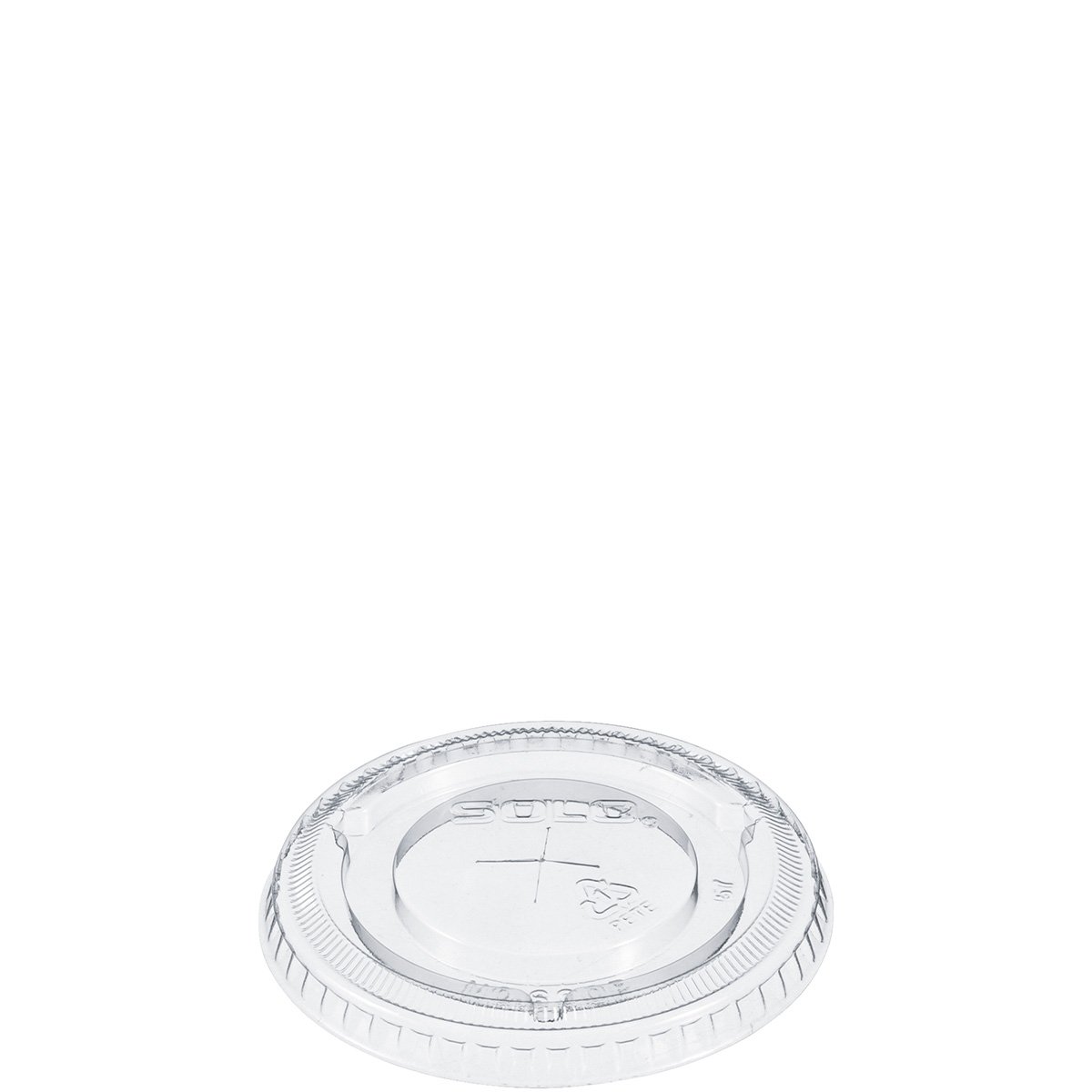 Solo 600TS Clear PET 600 Flat Straw Slot Lids - Case of 2500 - Perfect for Cold Drink Cups, Smoothies & Takeout Beverages