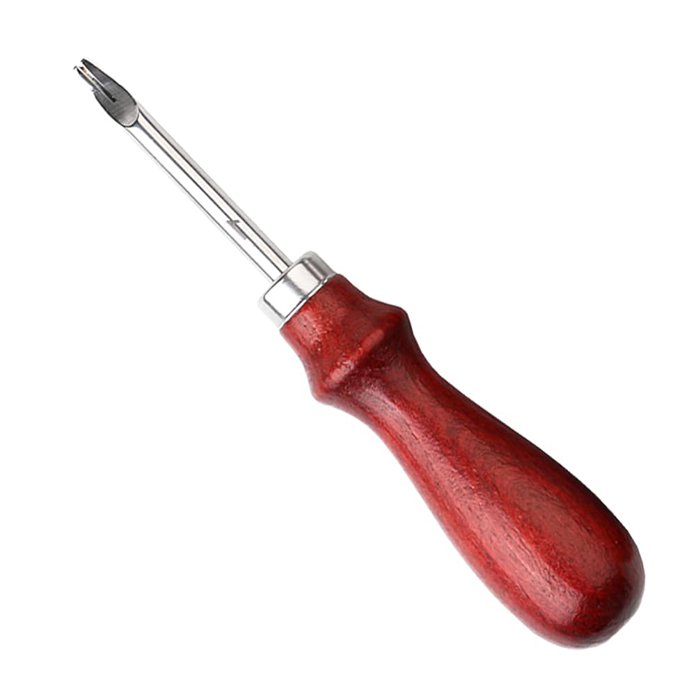 Premium Leather Edge Beveler Tool with Wood Handle - 0.8mm Tapered Edge Cutter for Leather Crafting & Skiving - Perfect for Leatherworking, DIY Projects & Professional Leather Goods Making