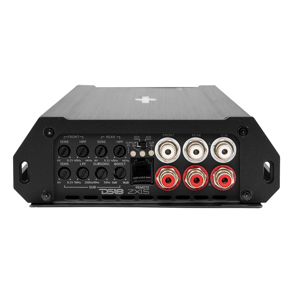 ZXI 5 Channel Class D Amplifier - 4 x 125W @ 4 Ohm + 1000W RMS @ 1 Ohm - High Power Car Audio Amp for Subwoofers & Speakers - Perfect for Car Audio Systems & Home Theater Setups
