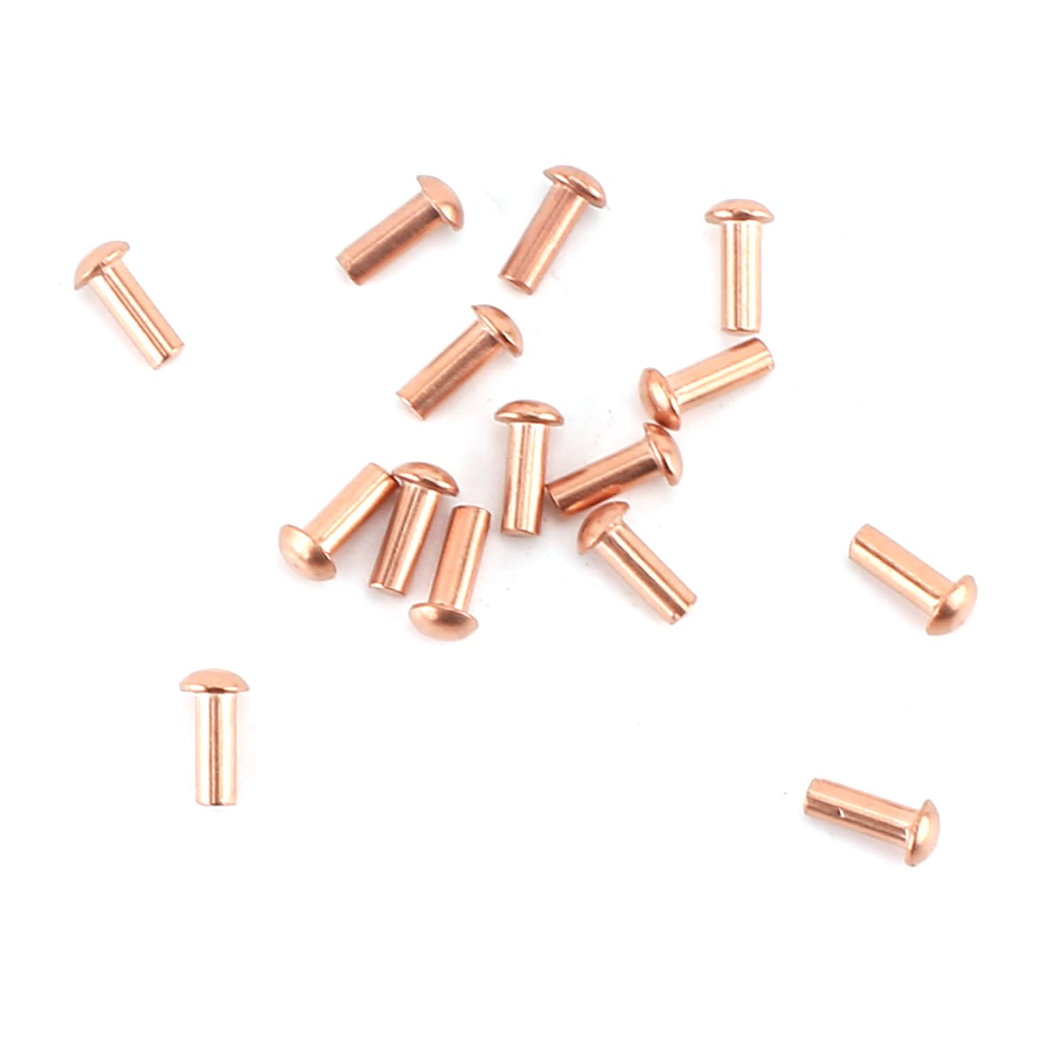 200Pcs M2 Copper Solid Rivets - 0.08