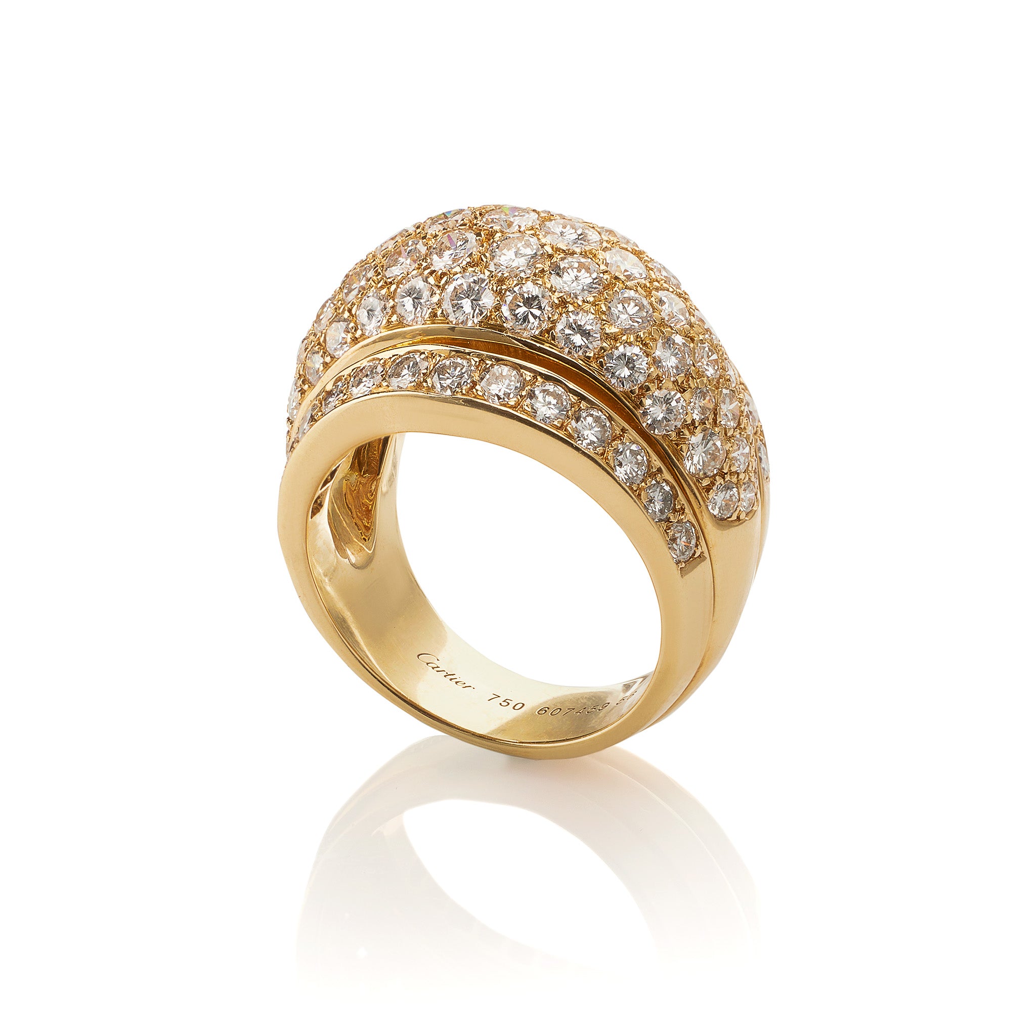 Cartier Paris Bombé Diamond Ring – 18K White Gold Luxury Engagement Ring for Women | Perfect for Proposals, Anniversaries & Special Occasions