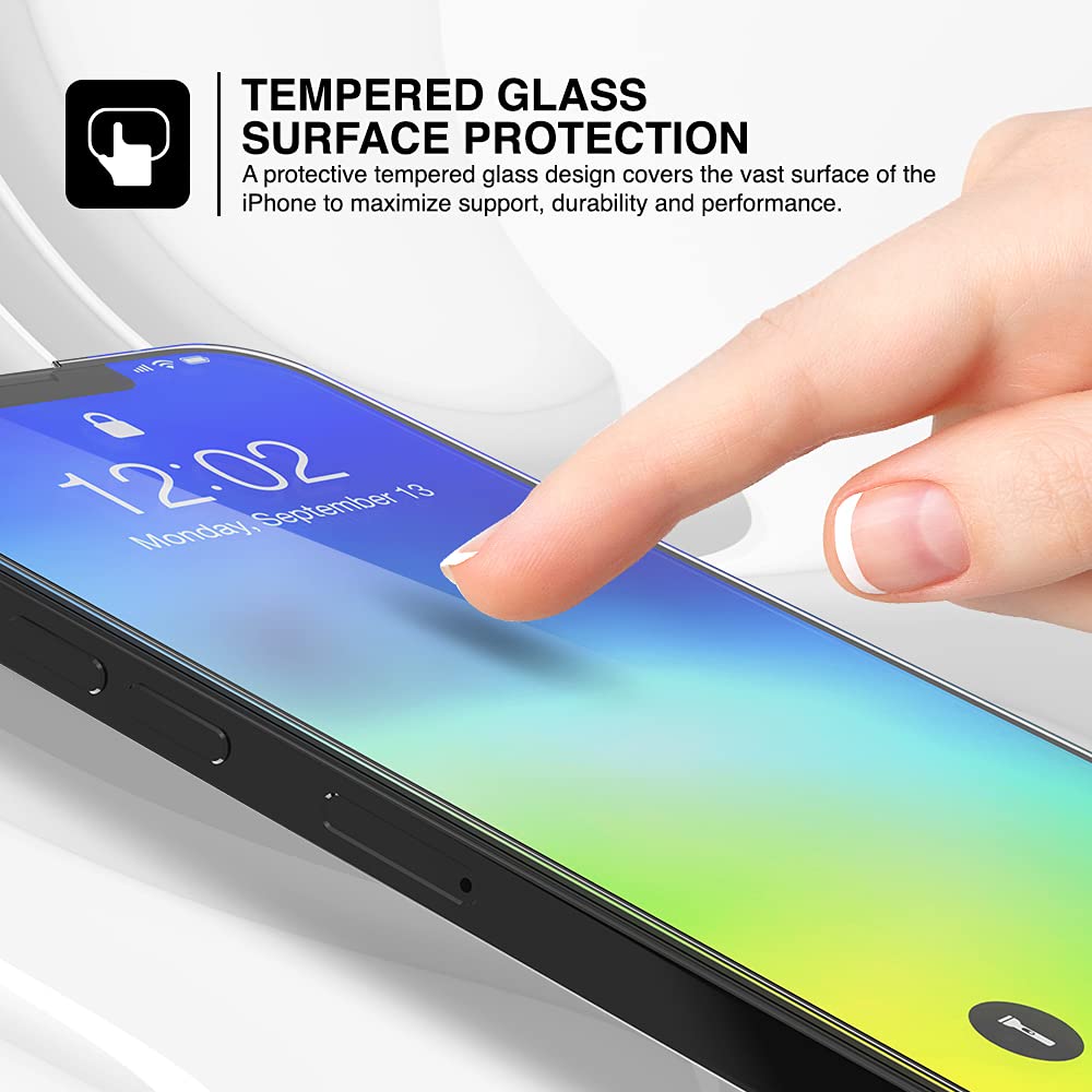 TETHYS 3 Pack Tempered Glass Screen Protector for iPhone 13 Pro Max 6.7 Inch (2021) - 9H Hardness, HD Clarity, Case Friendly with Alignment Frame - Perfect for Work, Travel, and Everyday Protection