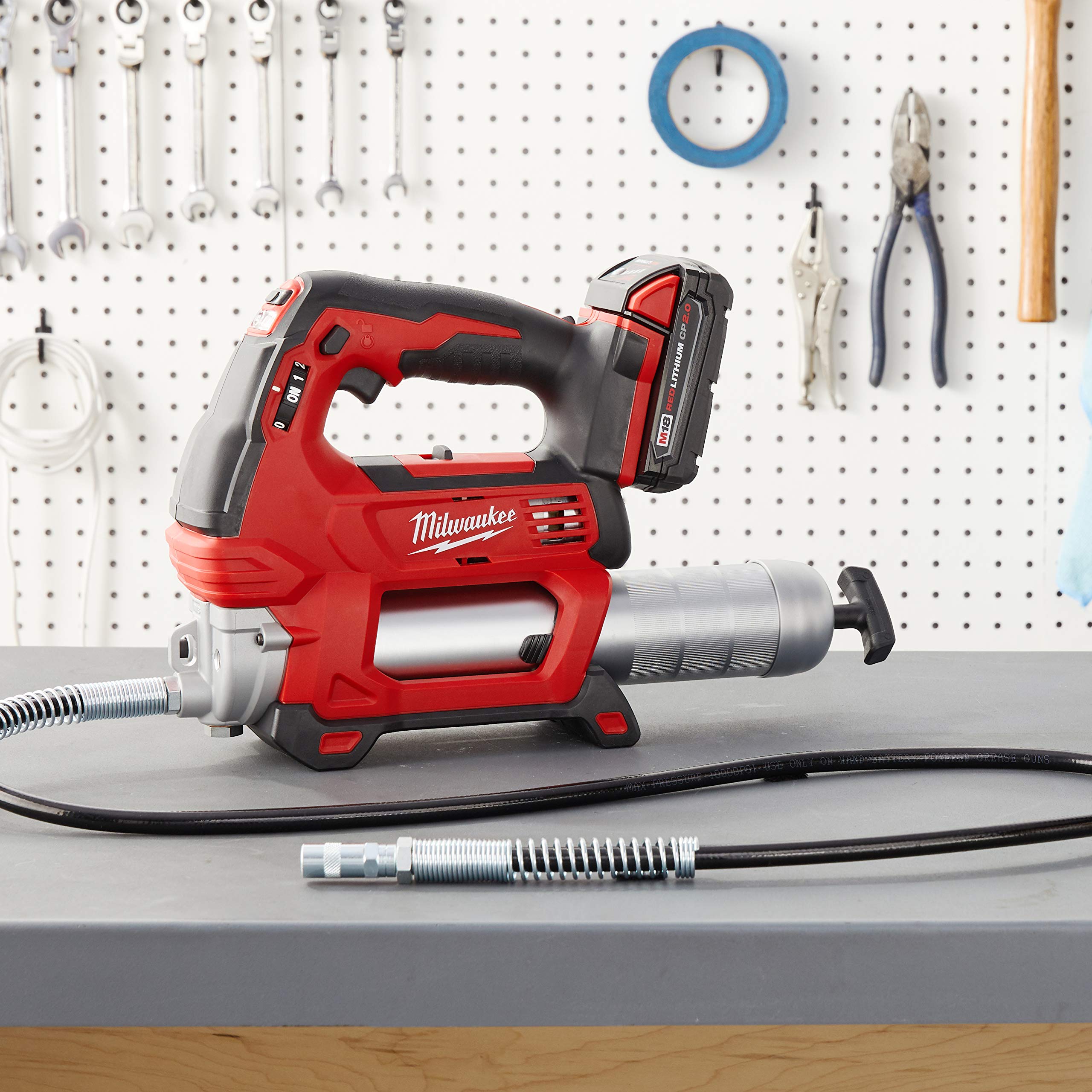 Milwaukee 2646-20 M18 2-Speed Grease Gun Bare Tool - Heavy Duty Cordless Grease Gun for Automotive, Industrial & Farm Equipment Maintenance