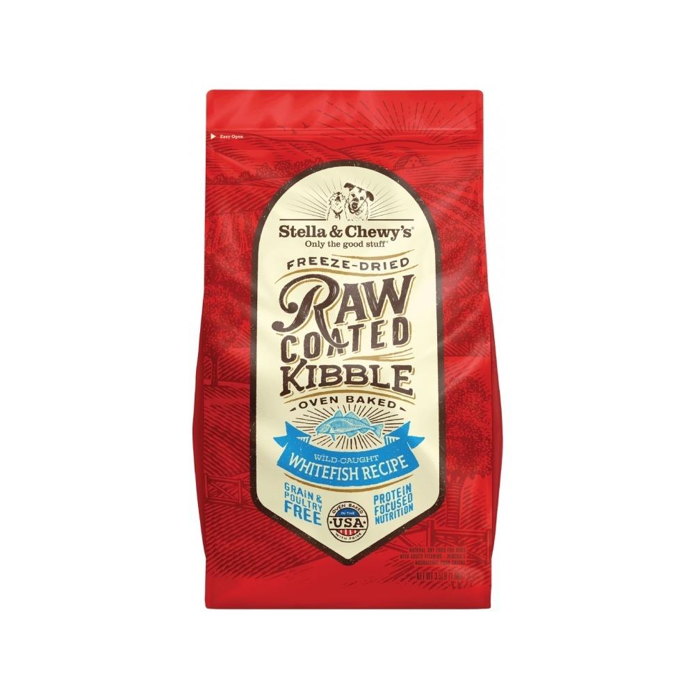 Freeze Dried Wild Caught Whitefish Raw Coated Dog Food - High Protein Grain Free Dry Kibble for Small & Large Breed Dogs - Perfect for Training Treats & Mealtime Toppers