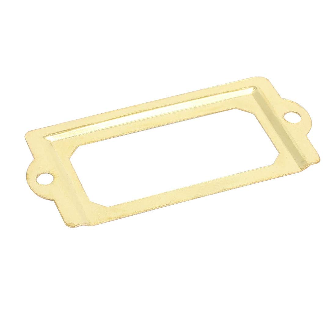 Professional 70mm x 33mm Gold Tone Iron Label Holder Frame - 50pcs Set for Pharmacy, Office & Retail Organization - Durable Drawer Tag for Medicine Bottles, Files & Product Labeling