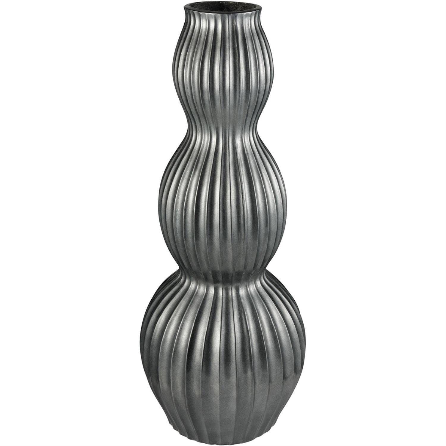 Elk Lighting 9166-061 Pewter Vase, Decorative Jar & Bottle for Home Decor - Perfect for Centerpieces, Wedding Decor & Living Room Accents
