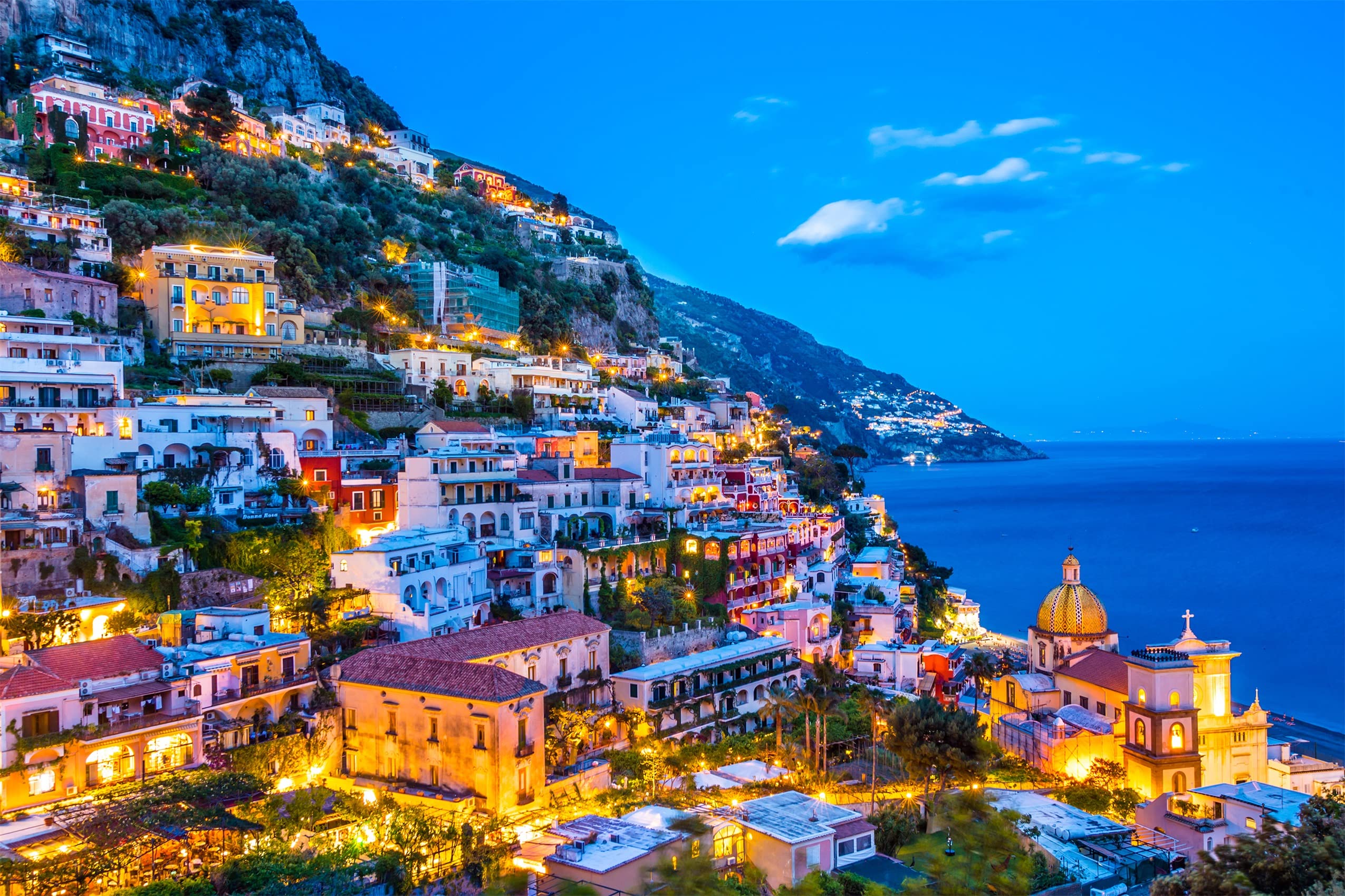 1000-Piece Wooden Jigsaw Puzzle for Adults - Positano Sunset Amalfi Coast Italy - Premium Interlocking Pieces with Clear Printing - Perfect for Relaxation, Family Game Night & Home Decor