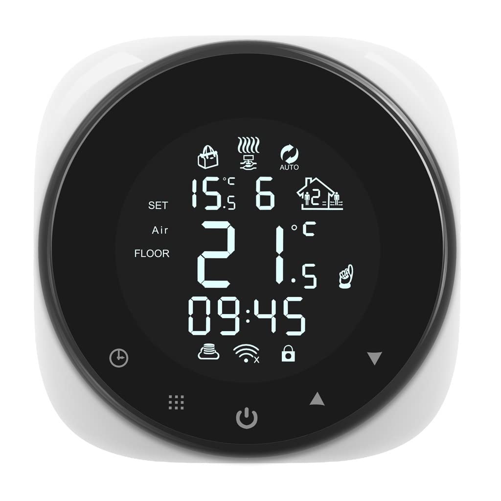 Smart WiFi Thermostat for Floor Heating & Boiler - Compatible with Water/Electric Heating & Gas Boiler Systems | Remote Temperature Control via App | Perfect for Home, Office & Smart HVAC Automation (Color A)