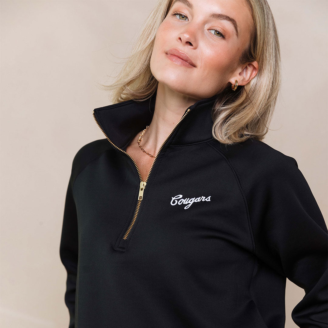 BYU Oxford Zip Up Hoodie - Men's Black Full Zip Sweatshirt for Casual Wear & Outdoor Activities