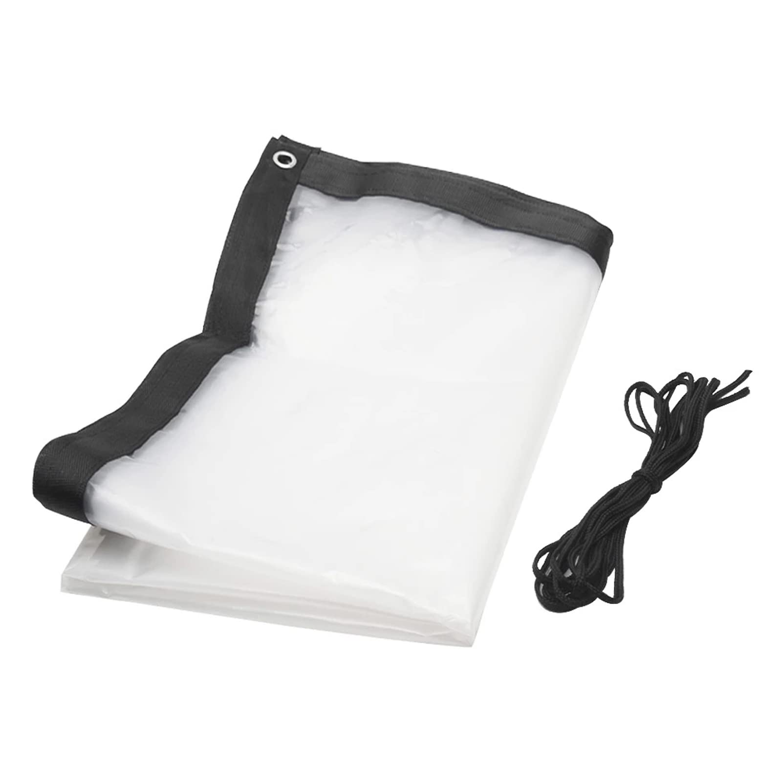 Heavy Duty Clear Waterproof Tarp with Grommets - 5x10m Transparent Tarpaulin for Greenhouse, Roof Cover, Balcony Protection & Outdoor Use - UV Resistant Rainproof Cover for Plants, Pets & More