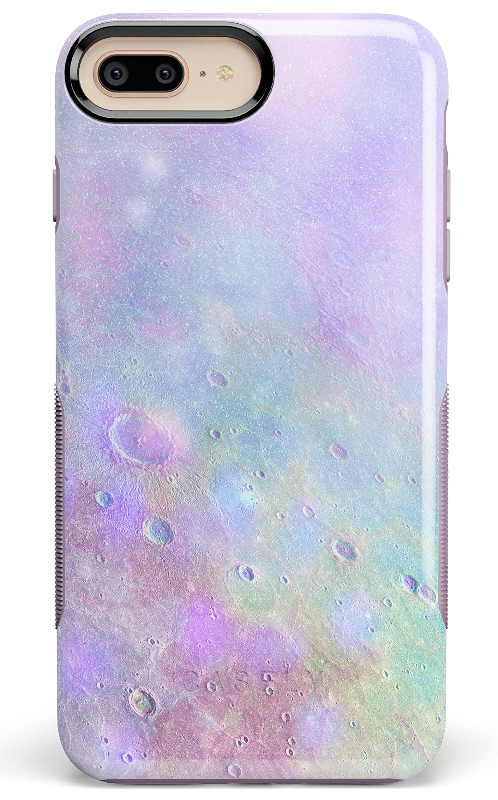 Casely iPhone 6/7/8 Plus Case - Pastel Marble Moon Design Protective Phone Cover | Slim Fit Shockproof Case for Women & Girls | Perfect for Work, School & Everyday Use