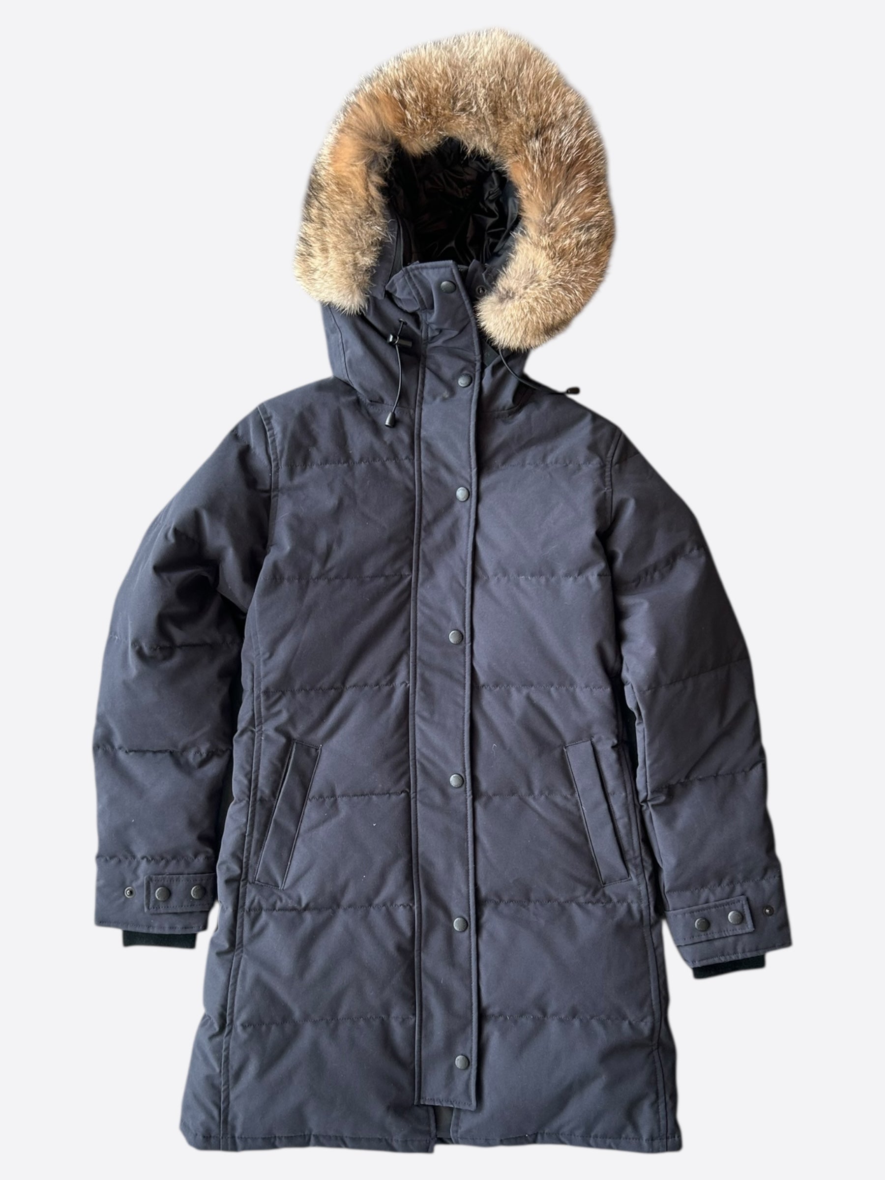 Canada Goose Navy Shelburne Black Label Women's Parka - Waterproof Winter Coat for Extreme Cold Weather - Perfect for Skiing, Snowboarding & Outdoor Adventures