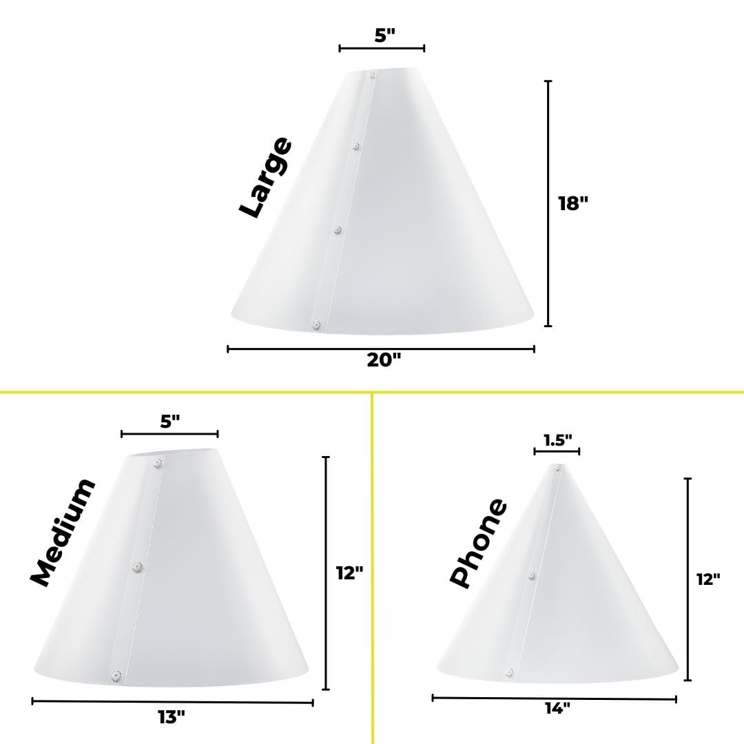 V-Flat World 360° Photo Light Diffuser & Flash Softener - 3-Piece Photography Lighting Kit for Reflective Product Shooting | Perfect for Ecommerce, Jewelry & Cosmetics Photography Studio Setup