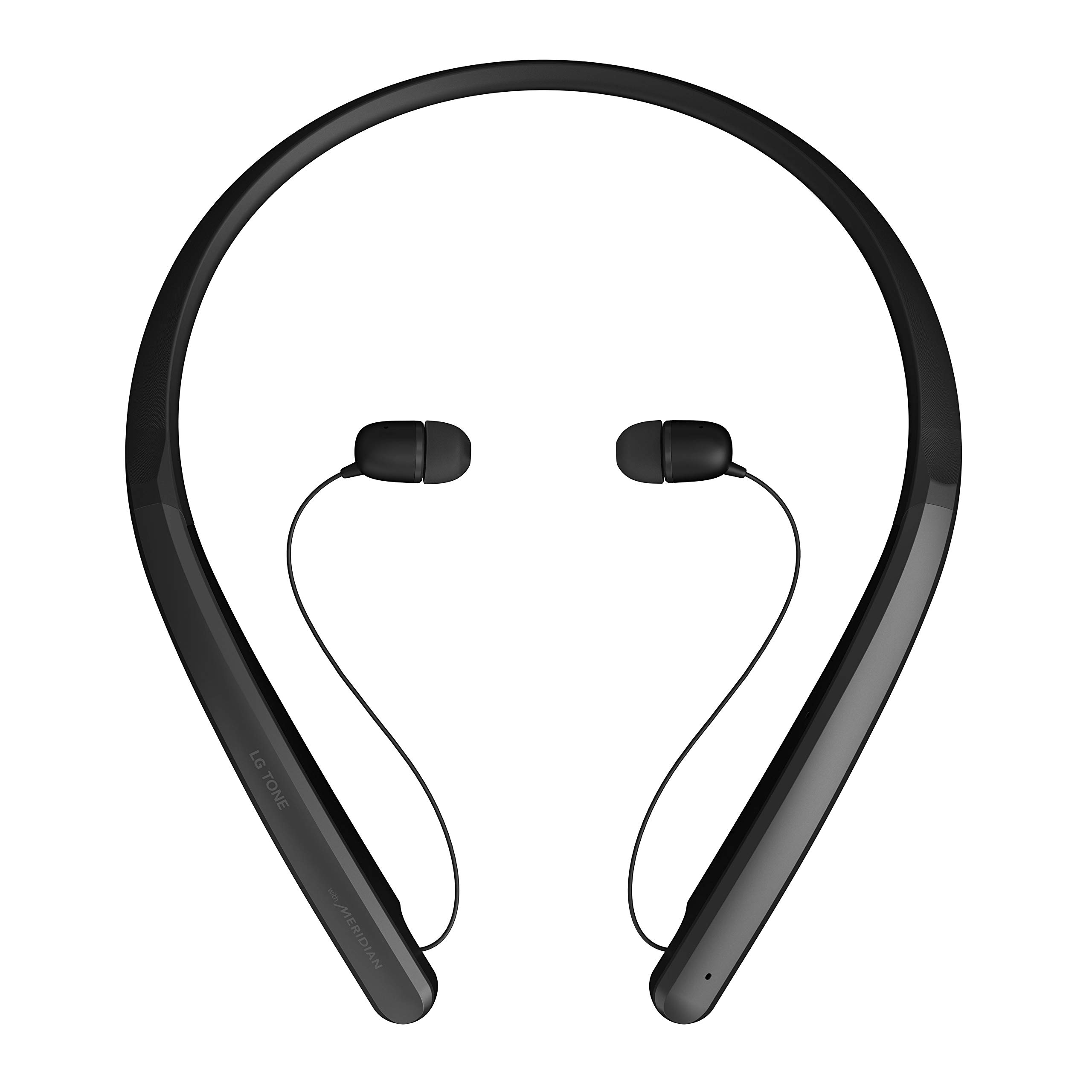 LG TONE Flex Wireless Bluetooth Neckband Headphones with 32-Bit Hi-Fi DAC & Meridian Audio - Black | Perfect for Gym, Commuting & Work Calls
