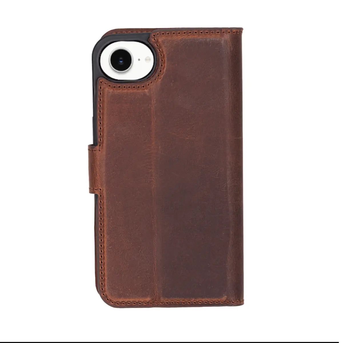 Vintage Brown Leather Wallet Case for iPhone 16 - Slim RFID Blocking Phone Cover with Card Slots | Perfect for Everyday Use, Travel & Business Professionals