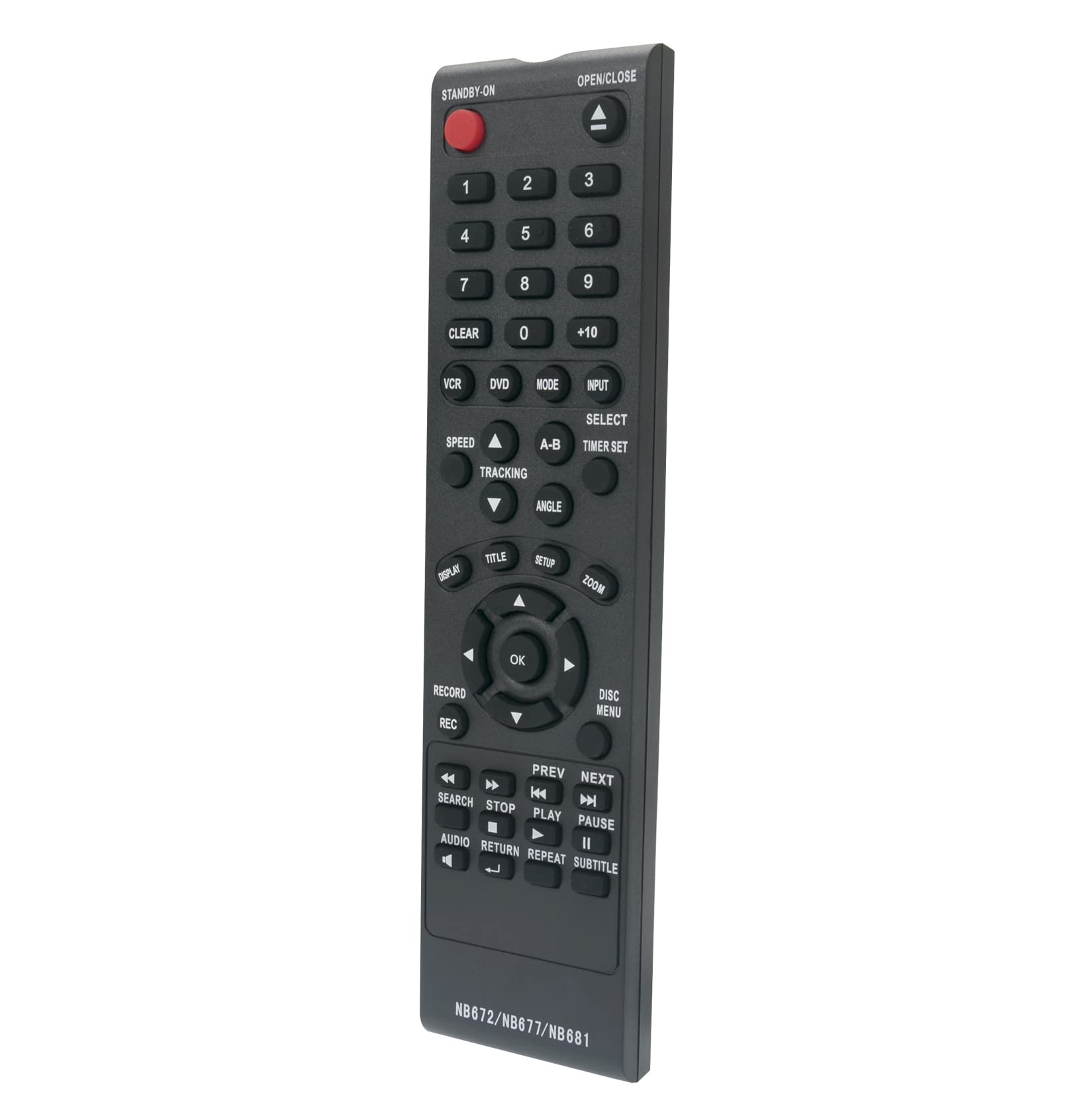 ALLIMITY 3-in-1 Replacement Remote Control for Magnavox DVD VCR Combo Player - Compatible with NB672 NB677 NB681 & Models DV225MG9A DV226MG9 GDV228MG9 CDV220MW9 - Perfect for Home Theater & Vintage VHS Movie Playback