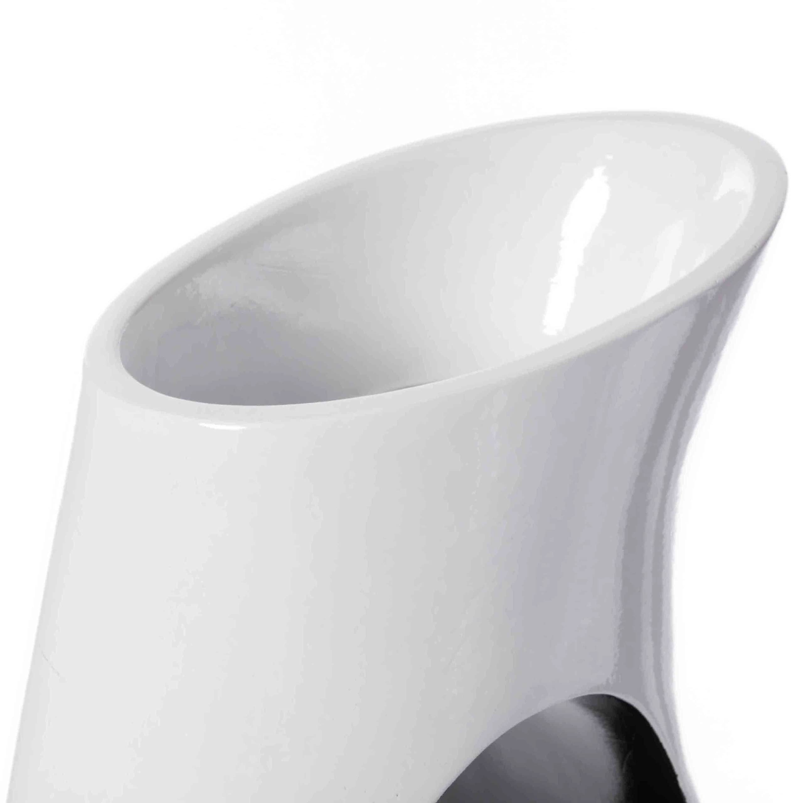 Modern White Trumpet Floor Vase - 33.75