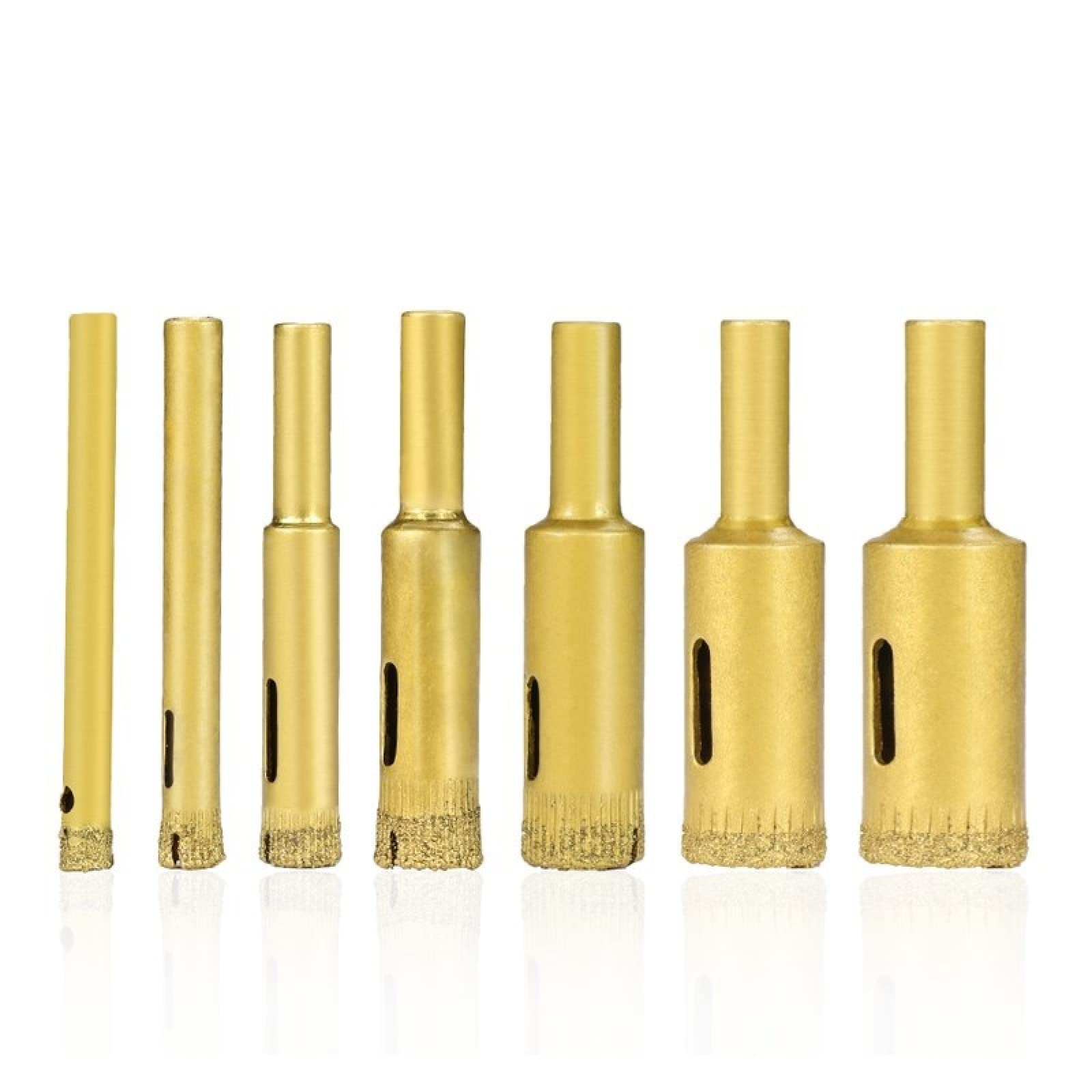 ALEYHA 5-16mm Diamond Core Drill Bit Set - 7pc Diamond Coated Hole Saw for Tile, Glass, Ceramic & Porcelain - Perfect for Bathroom Renovation & DIY Projects