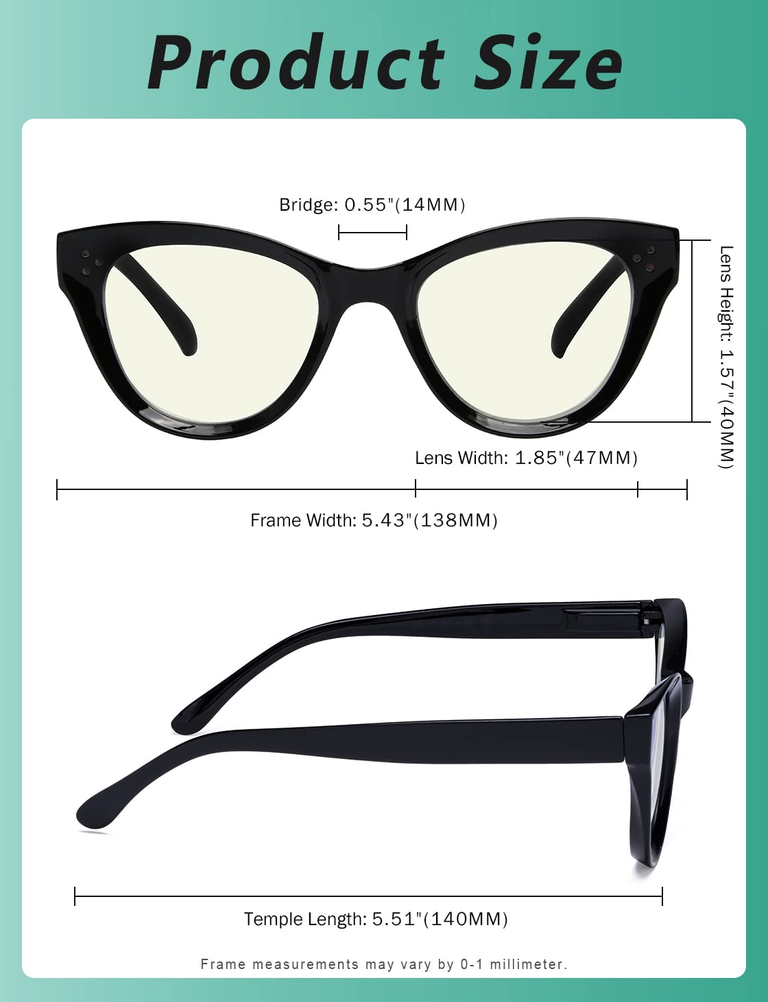 Eyekepper 4 Pack Blue Light Blocking Glasses for Women - Oversized Cat Eye Computer Glasses +2.00 Reading Glasses - Reduce Eye Strain for Work, Gaming & Screen Time