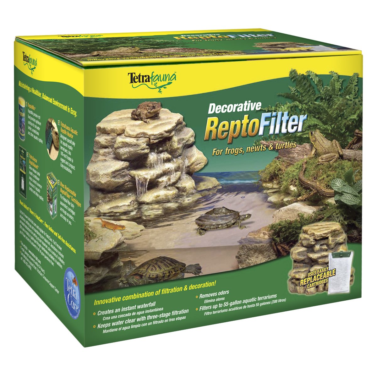 Tetra Decorative ReptoFilter - Terrarium Water Filtration System for Crystal Clear Aquarium Water | Perfect for Reptile Tanks, Turtle Habitats & Aquatic Terrariums
