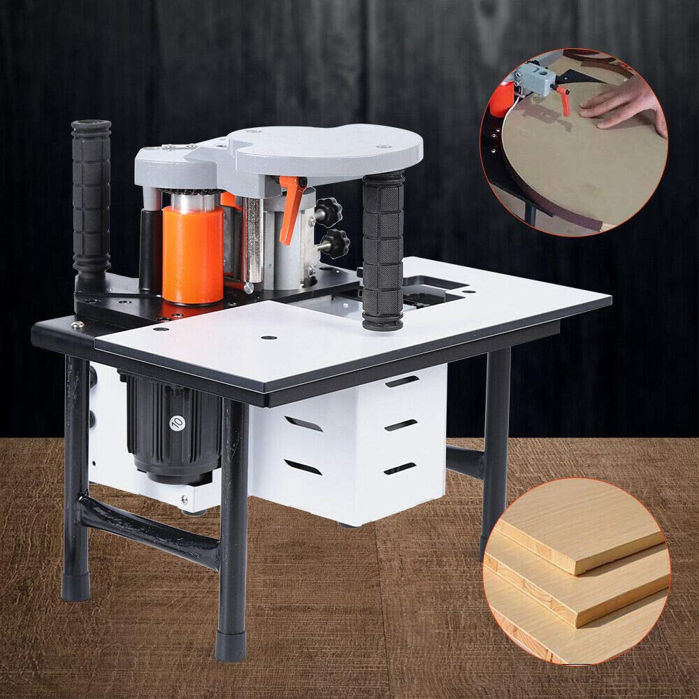 Professional 110V Woodworking Edge Bander Machine - Adjustable Curve & Straight Edge Banding Gluing Tool for DIY Furniture, Cabinets & Woodworking Projects