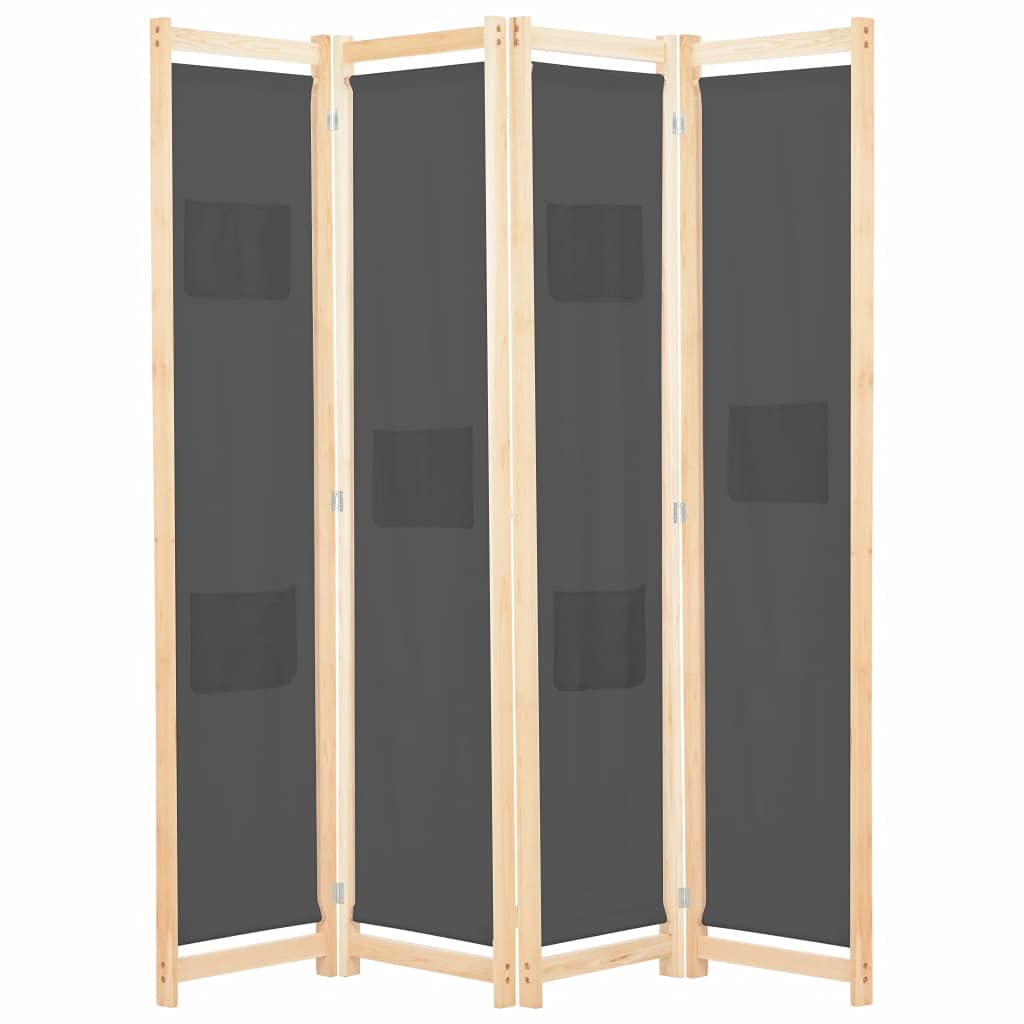 4-Panel Freestanding Room Divider Screen - 62.9