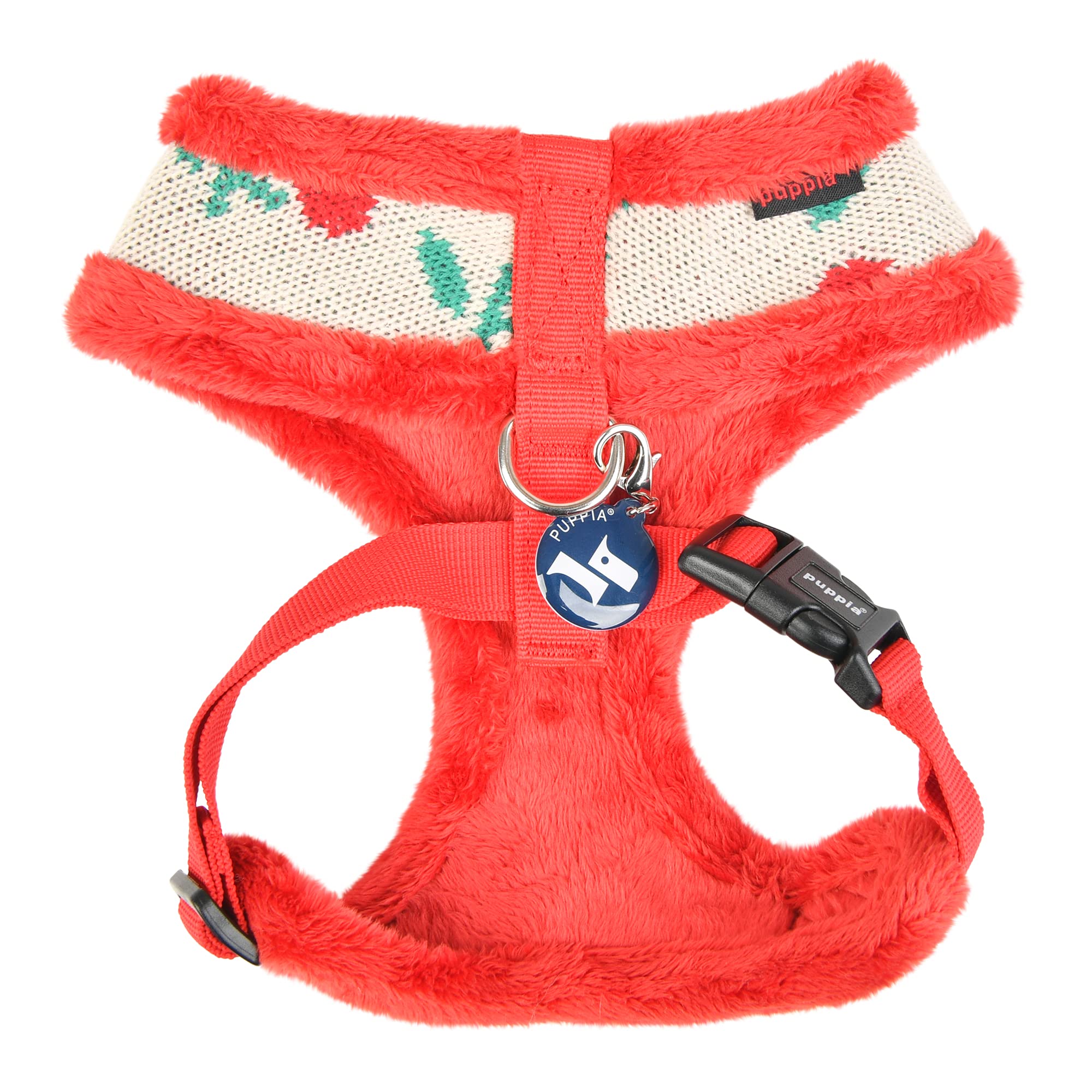 Puppia Cheryl Harness A - Red - Small | Adjustable Dog Harness for Small Dogs | Perfect for Walking, Hiking & Outdoor Adventures