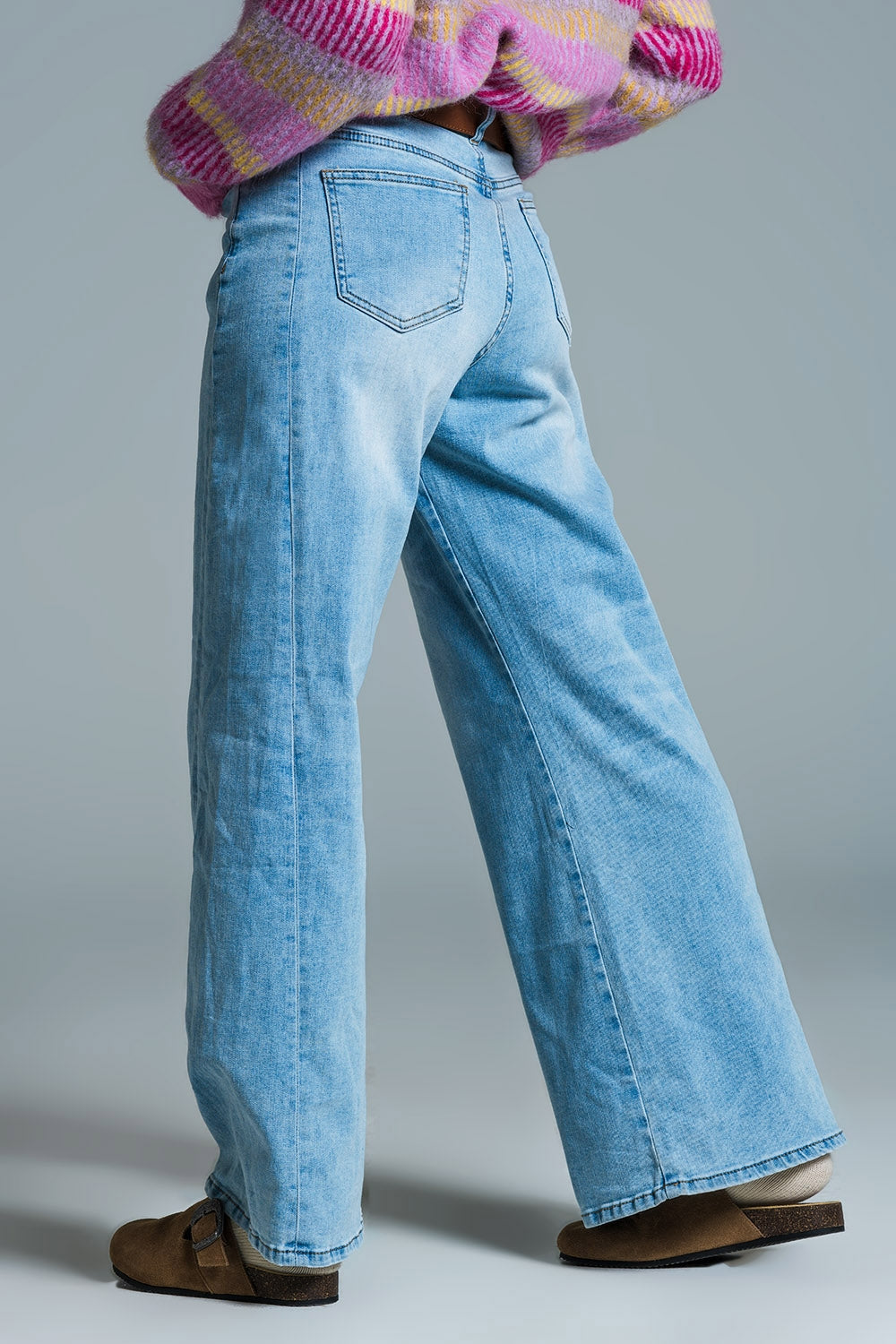 Vintage Washed Mom Jeans - High Waist Wide Leg Denim Pants for Women | Casual Outfit, Street Style & Everyday Comfort