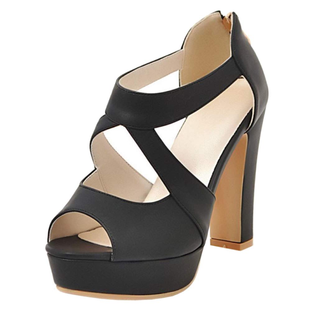 Gracemee Women's Fashion Summer Block Heel Platform Sandals - Comfortable & Stylish for Outdoor, Beach, and Party Wear