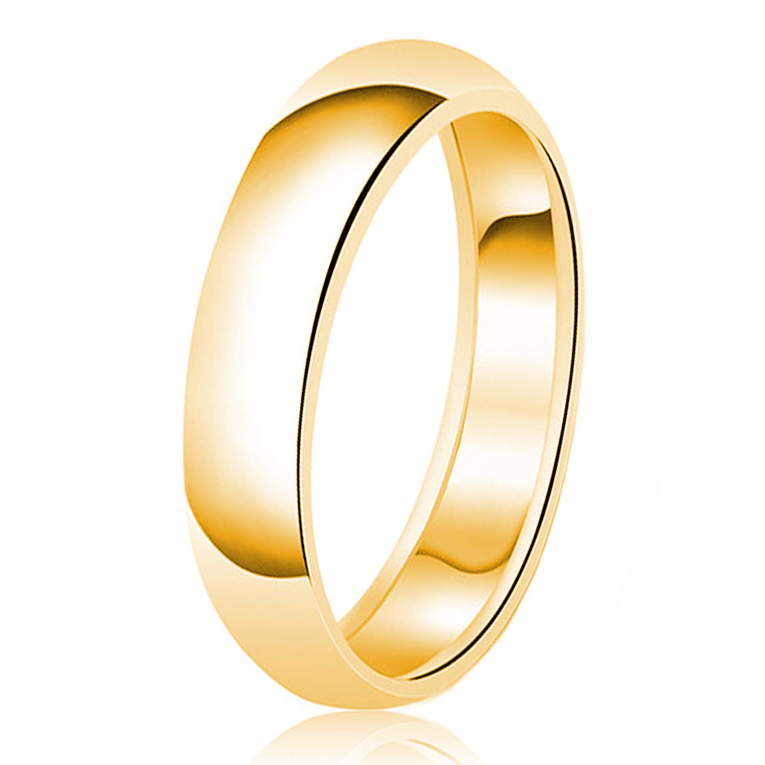 Tioneer 6mm Stainless Steel 316L Classic Plain Wedding Band Ring for Men & Women | High Polished Comfort Fit | Personalized Engraving Gift | Jewelry Box Included | Perfect for Anniversaries, Engagements & Everyday Wear