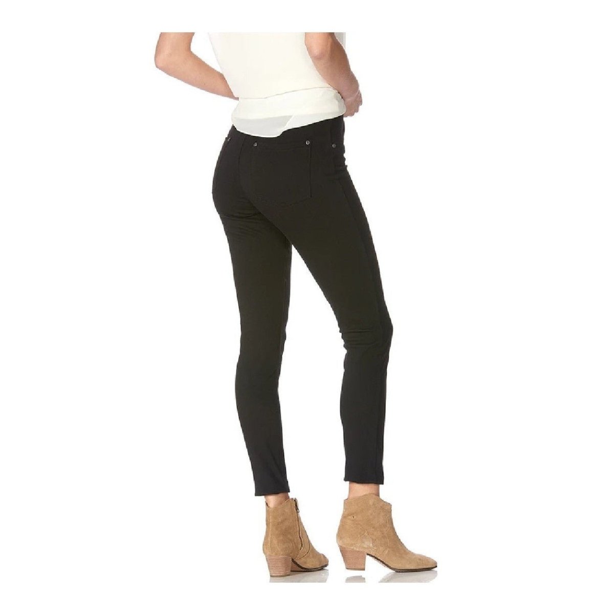 HUE Curvy Ultra Soft High Waist Denim Leggings for Women - Stretchy Comfortable Jeggings with Pockets - Perfect for Casual Wear, Work & Everyday Outfits