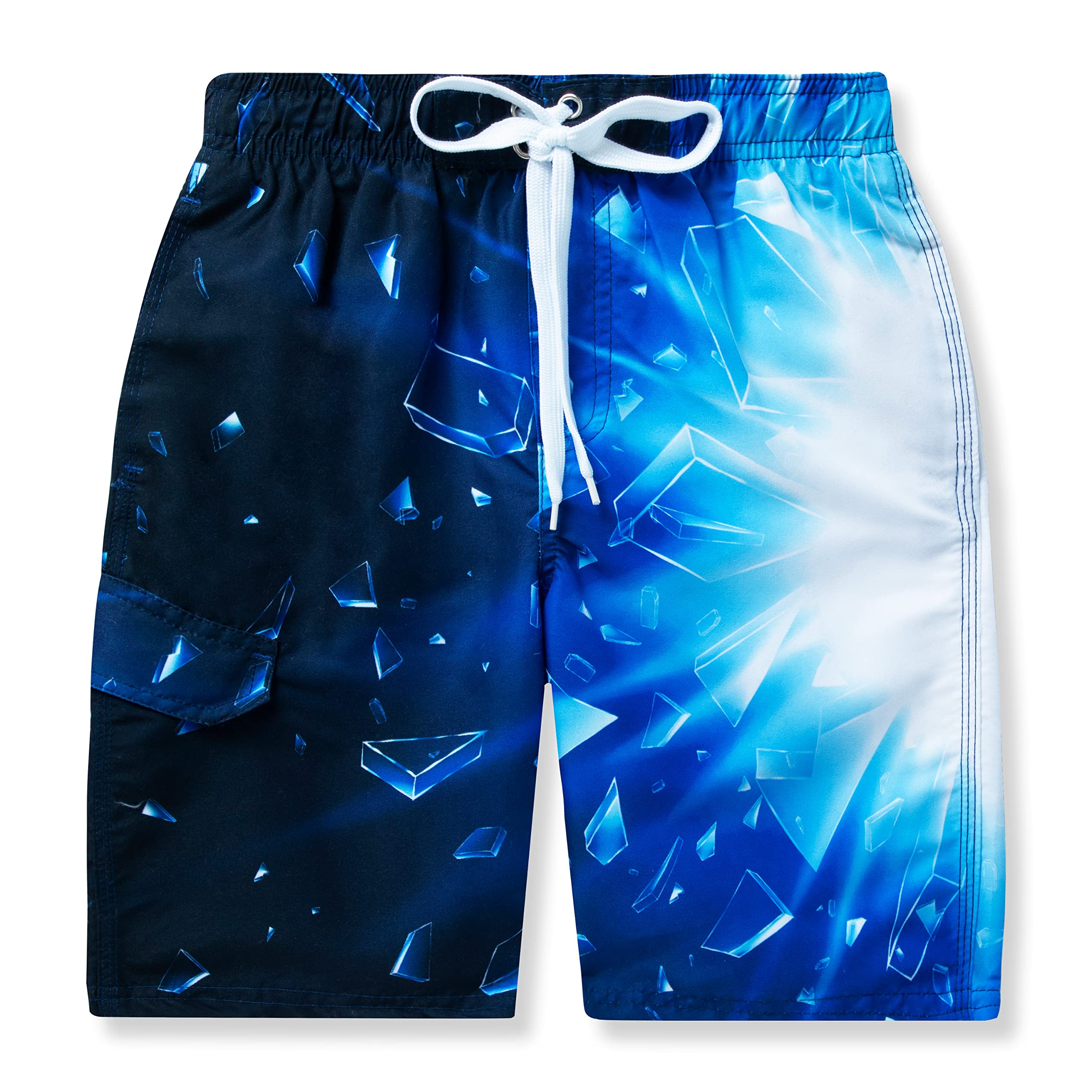 Quick Dry Boys Swim Trunks with Drawstring | UPF 50+ Kids Swim Shorts for Toddlers & Boys | Beach, Pool & Water Play | Comfortable Boys Swimwear for Summer Activities