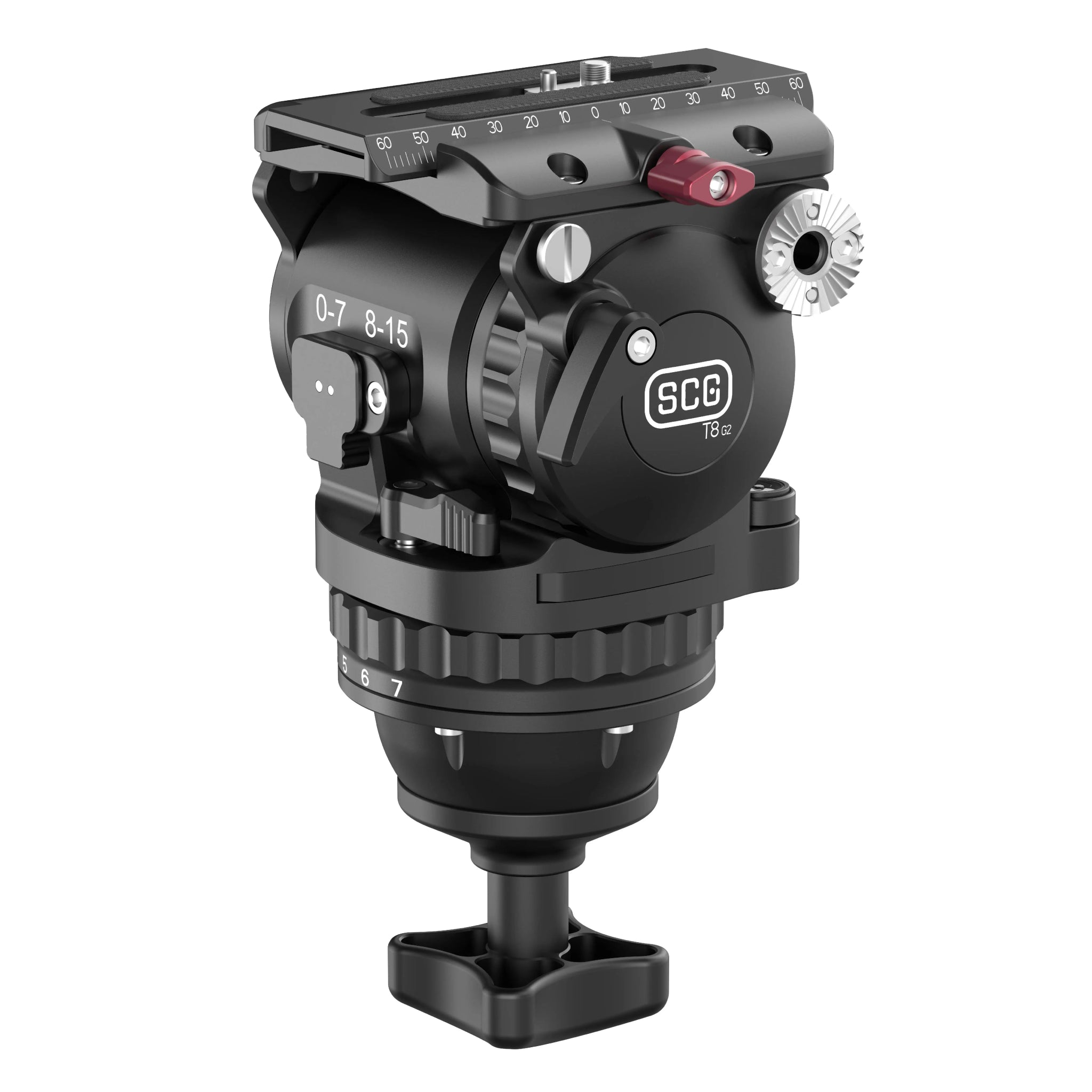 SCG T8 G2 Professional Fluid Head Tripod - Smooth 360° Pan & Tilt for DSLR Camera Video Shooting | Perfect for Vlogging, Live Streaming & Film Making